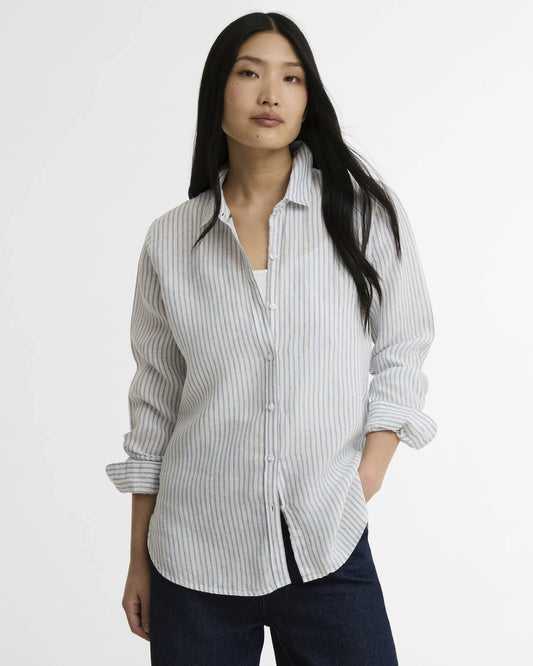 Barbour Shirt Woman Marine Chambray Stripe