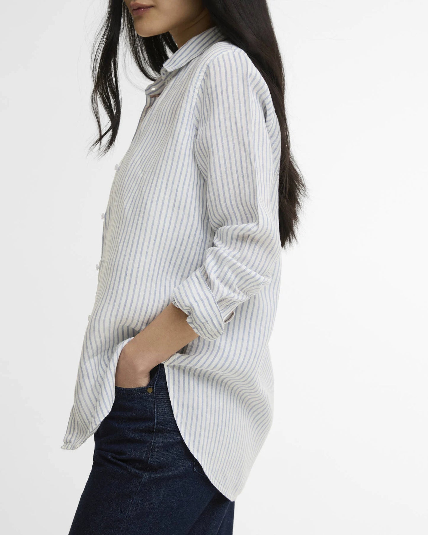 Barbour Shirt Woman Marine Chambray Stripe