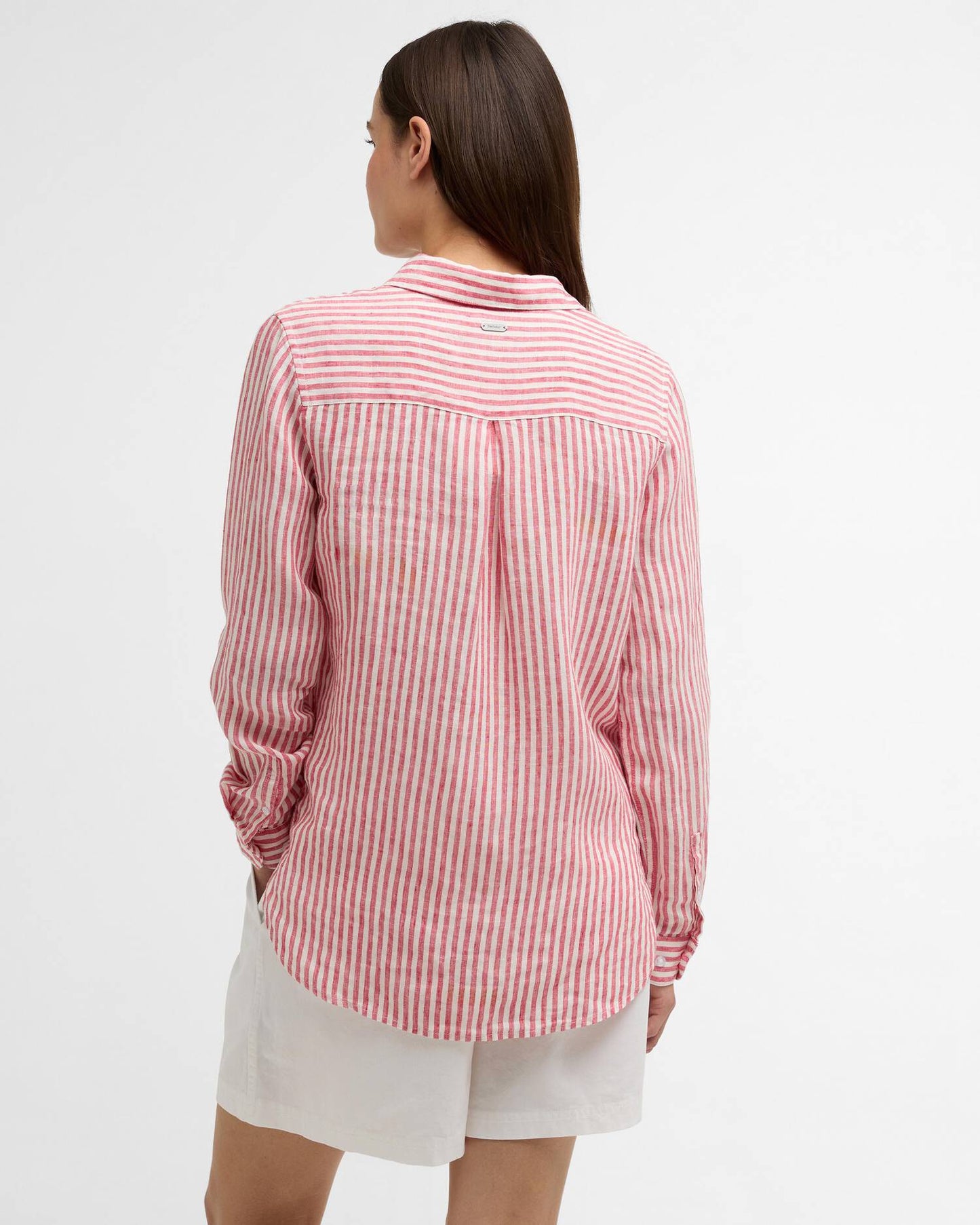 Barbour Shirt Woman Marine Poppy Red Stripe
