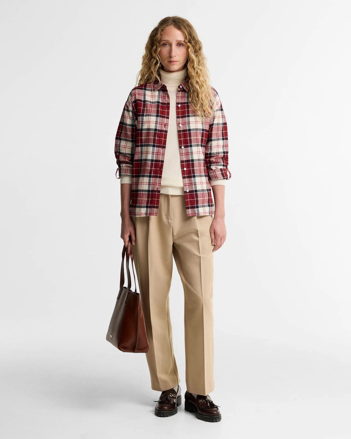 Barbour Shirt Woman Elishaw Cardinal Tartan