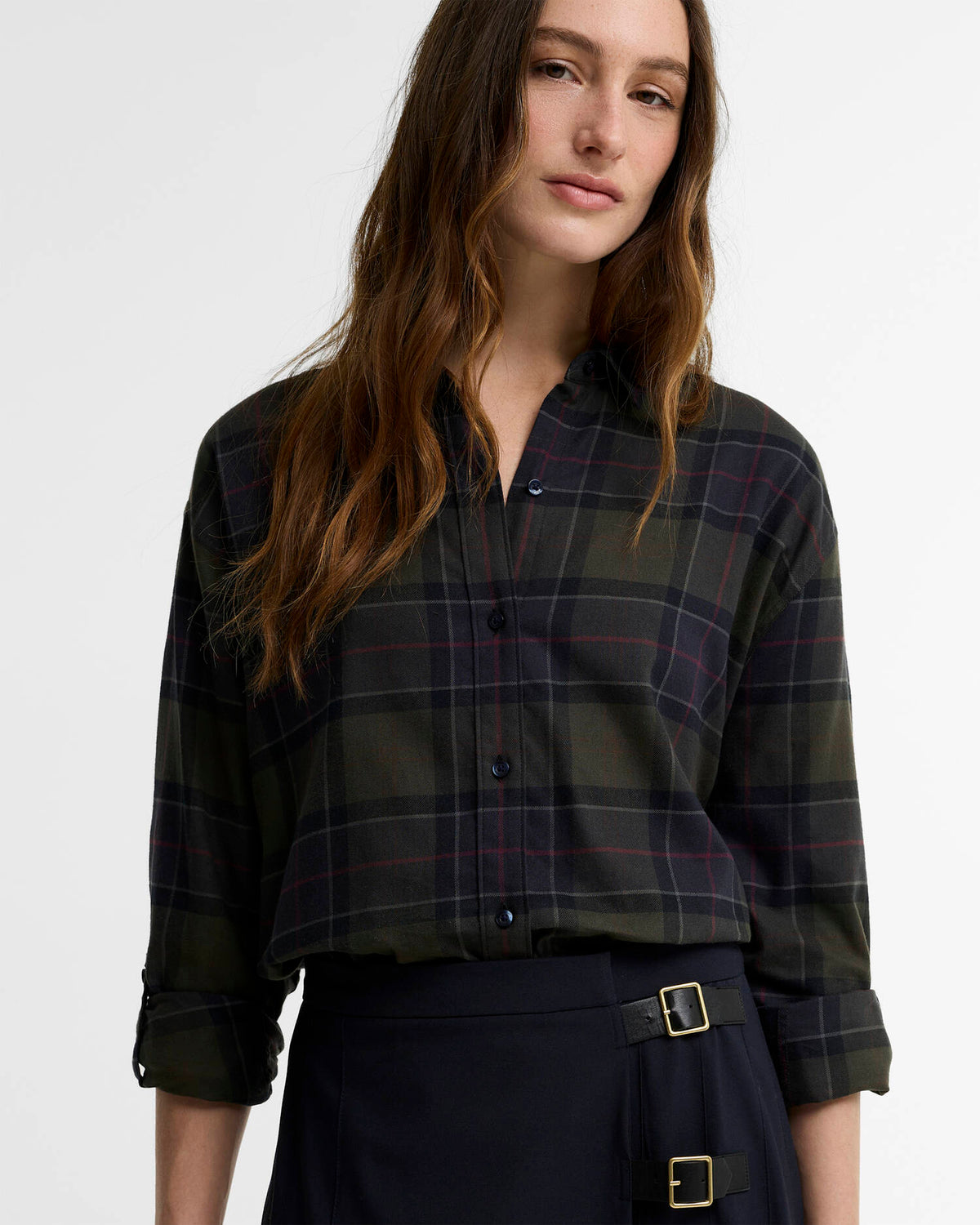 Barbour Shirt Woman Elishaw Shadow Classic Tartan