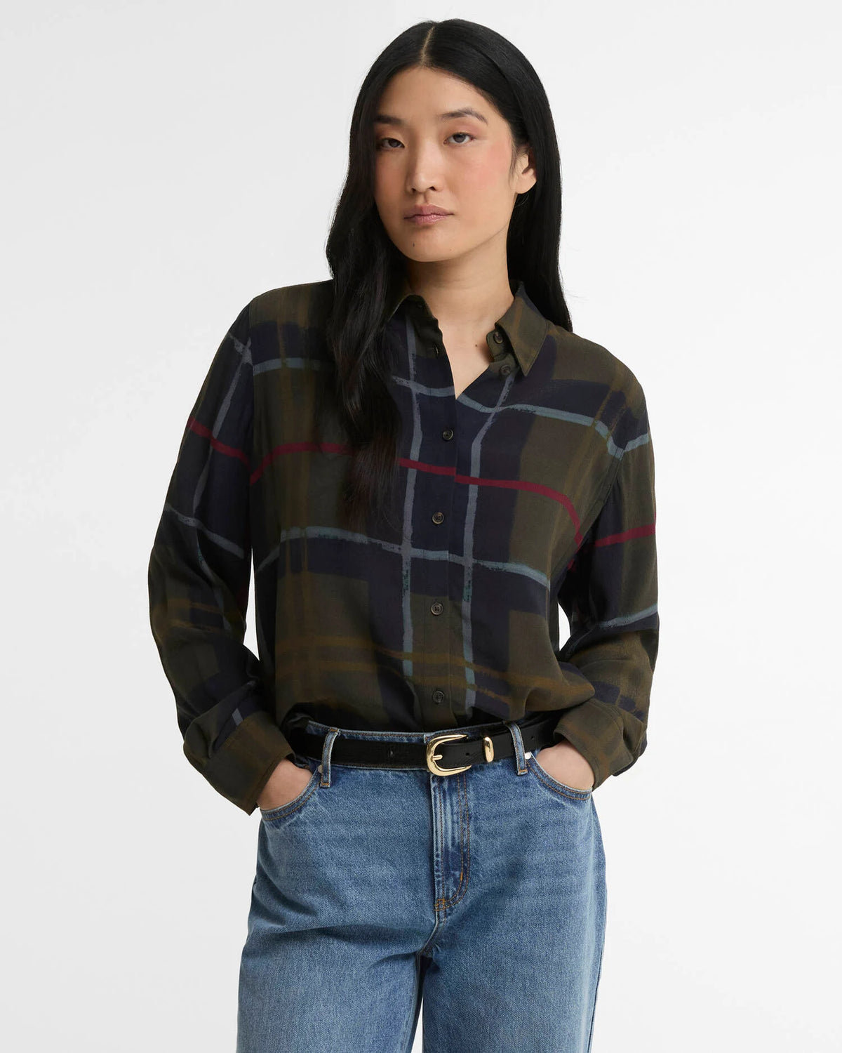 Barbour Shirt Woman Kirkless Shadow Classic Paint TTN