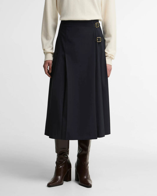 Barbour Skirt Woman Midi Delilah Dark Navy
