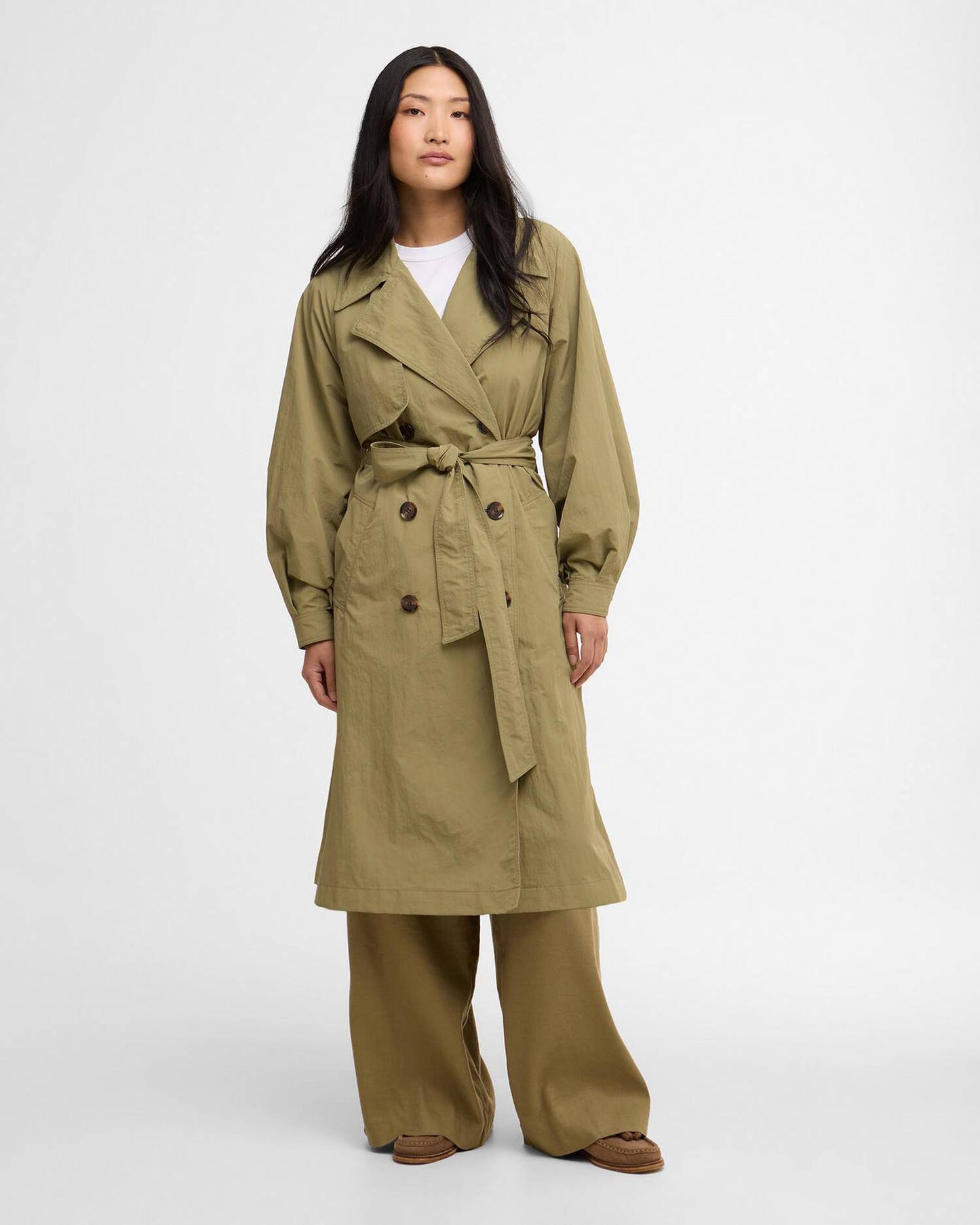 Barbour Jacket Woman Layla Showerproof Bleach Olive