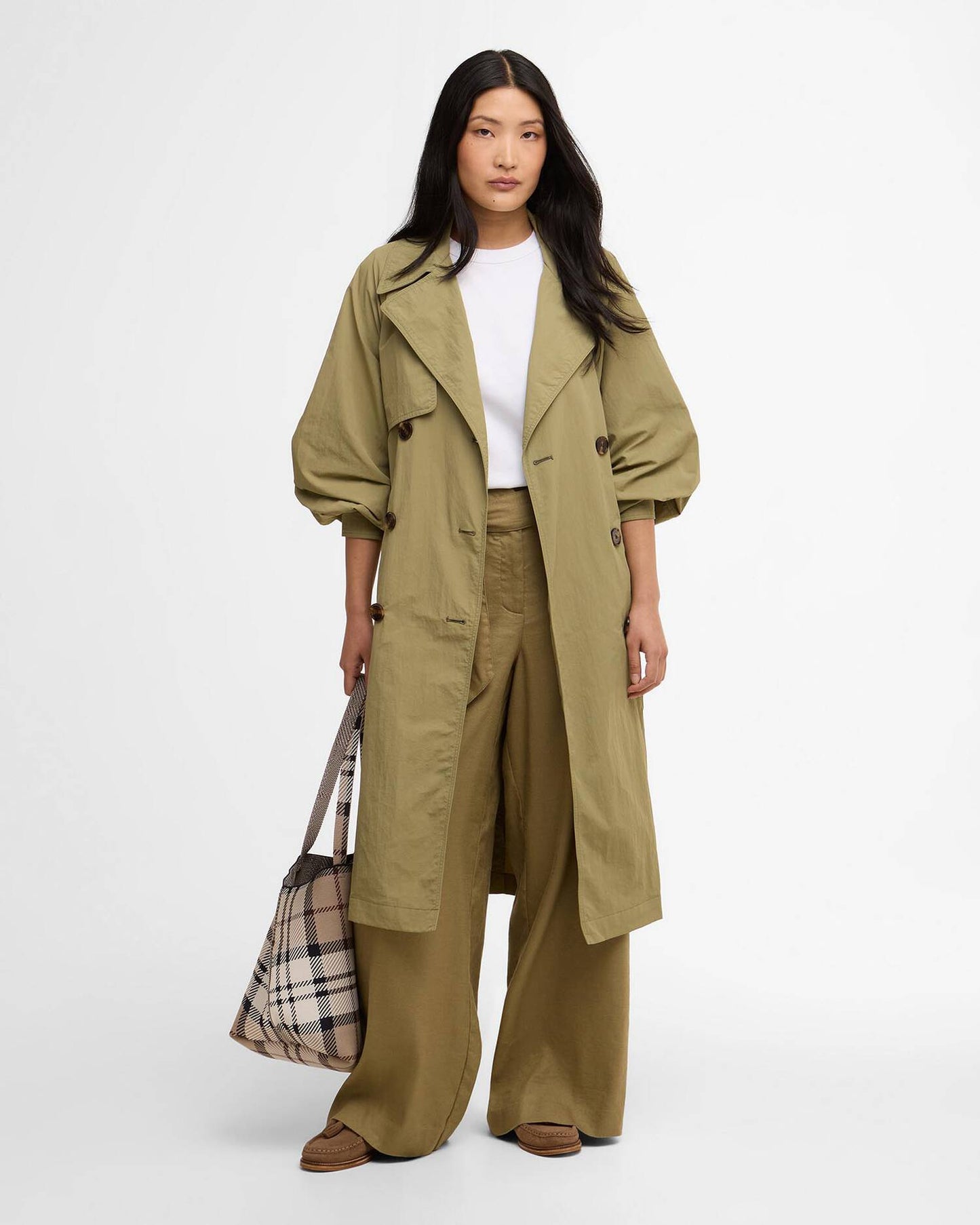 Barbour Jacket Woman Layla Showerproof Bleach Olive