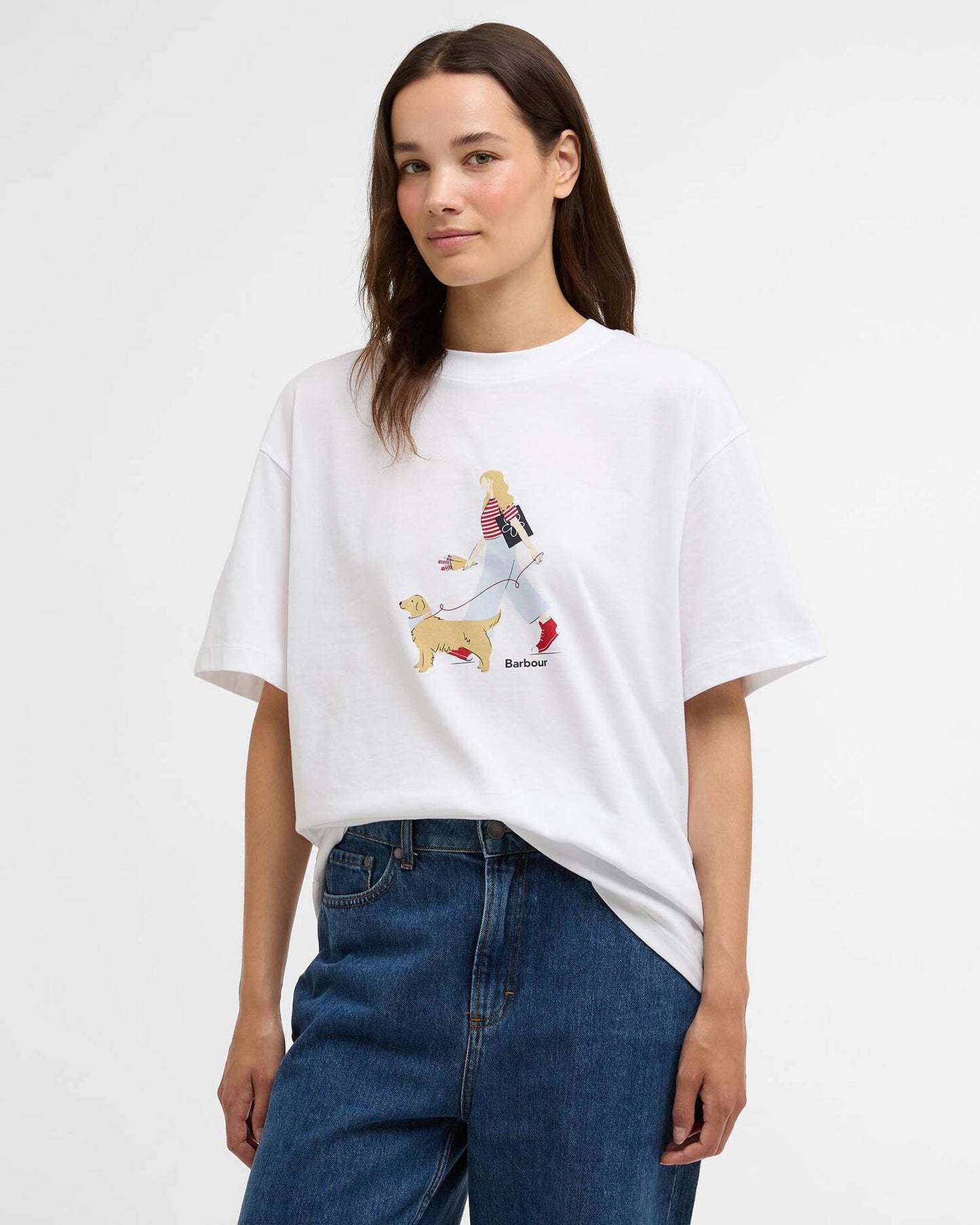 Barbour T-Shirt Woman Derwent White