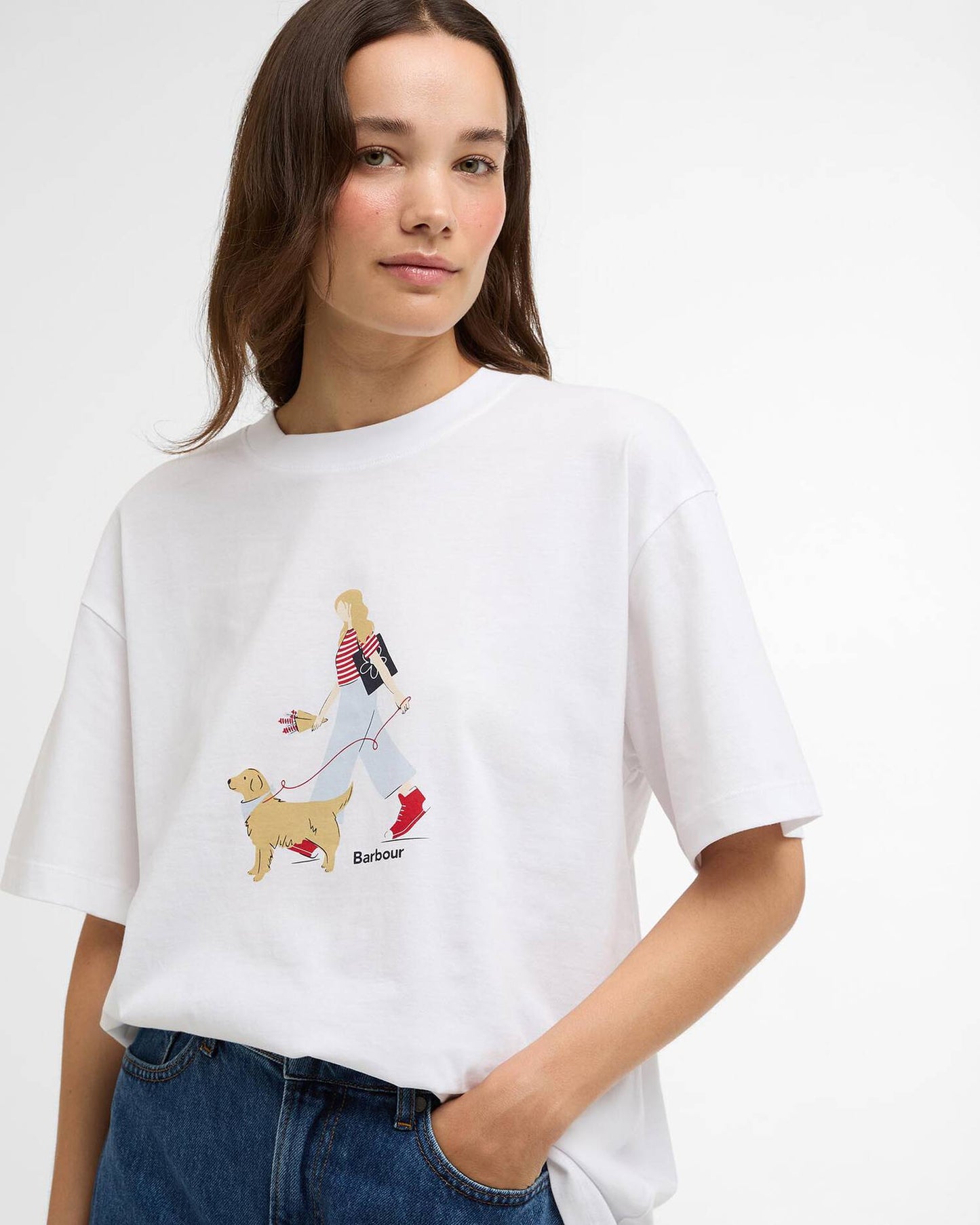 Barbour T-Shirt Woman Derwent White