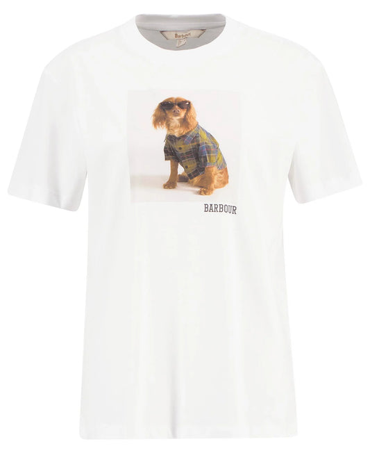 Barbour T-Shirt Woman Marine White