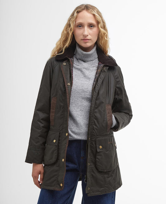 Barbour Jacket Woman Bower Wax Olive