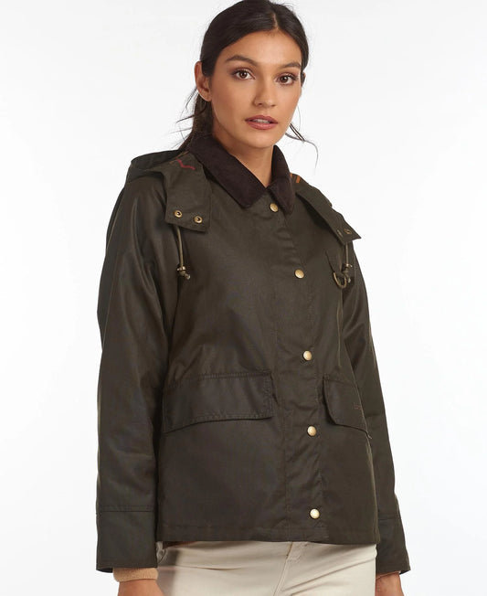 Barbour Jacket Woman Avon Wax Olive