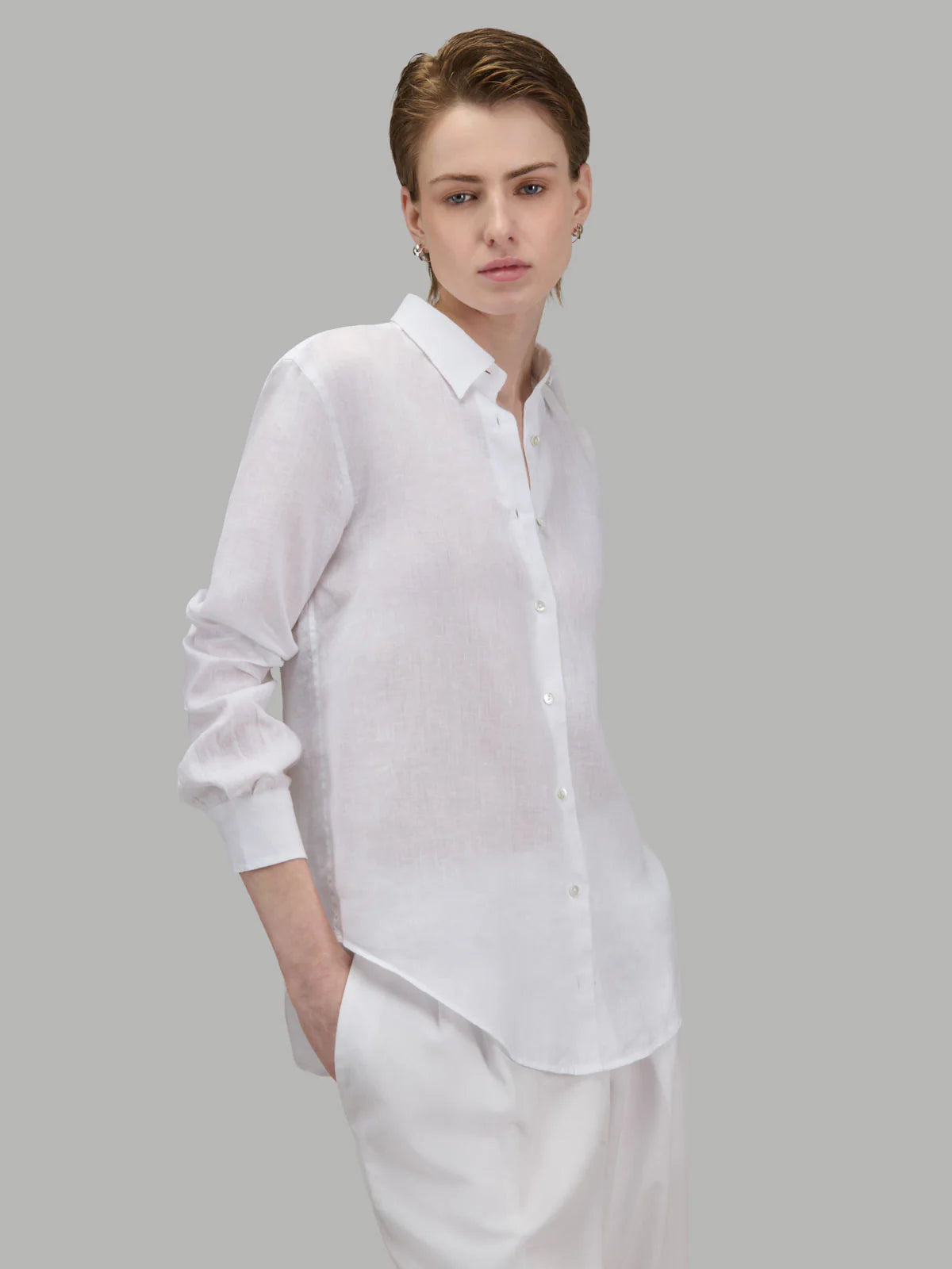 Xacus Shirt Woman Lino White II