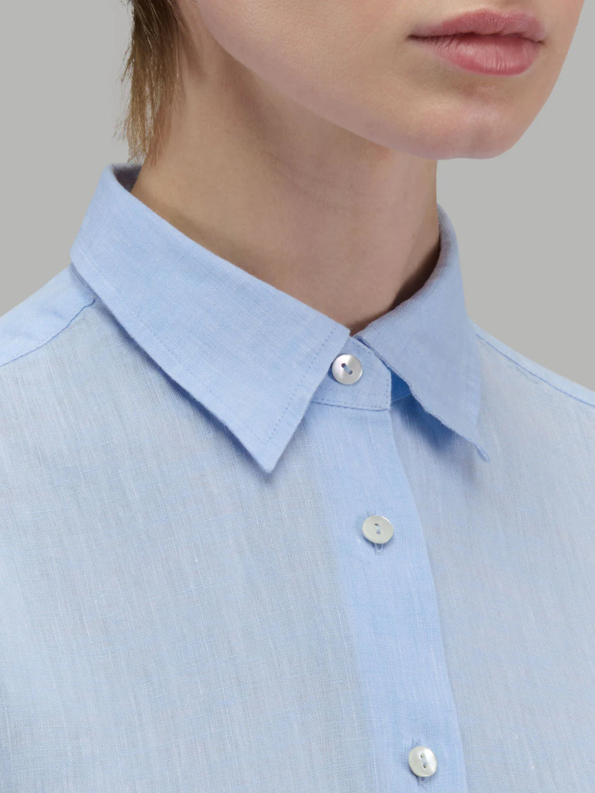 Xacus Shirt Woman Lino Light Blue II