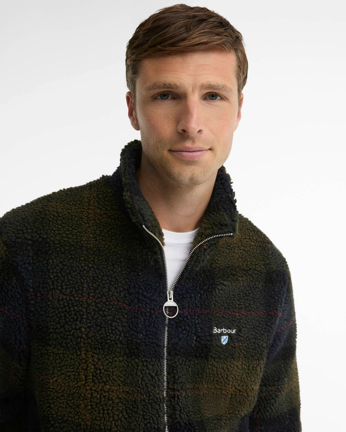 Barbour Jacket Man Tartan Fleece Zip