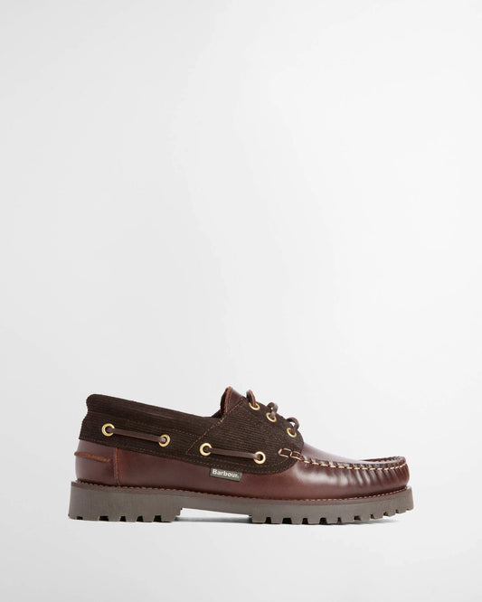 Barbour Shoes Man Deck Boat Dk Brown Cord
