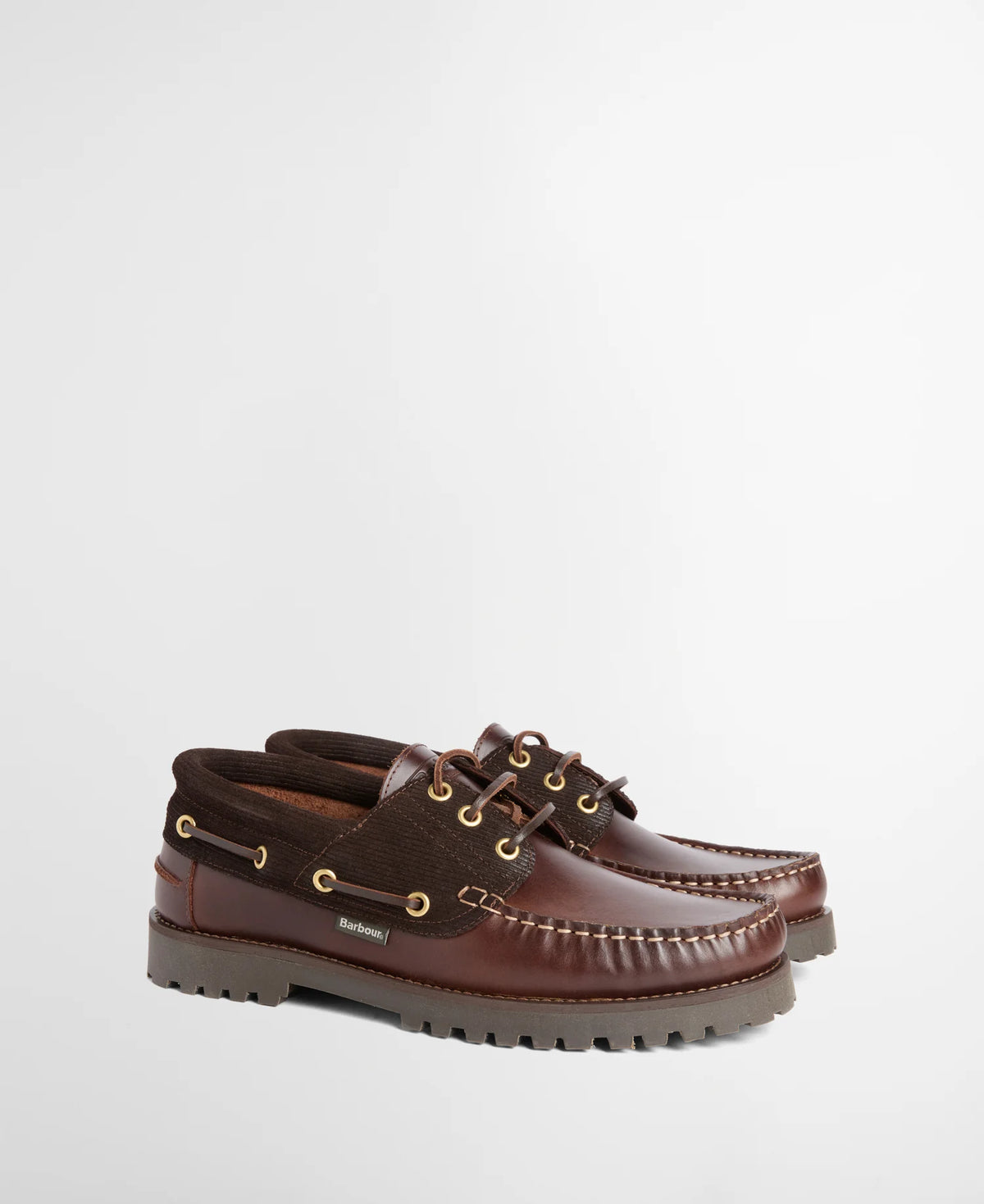 Barbour Shoes Man Deck Boat Dk Brown Cord