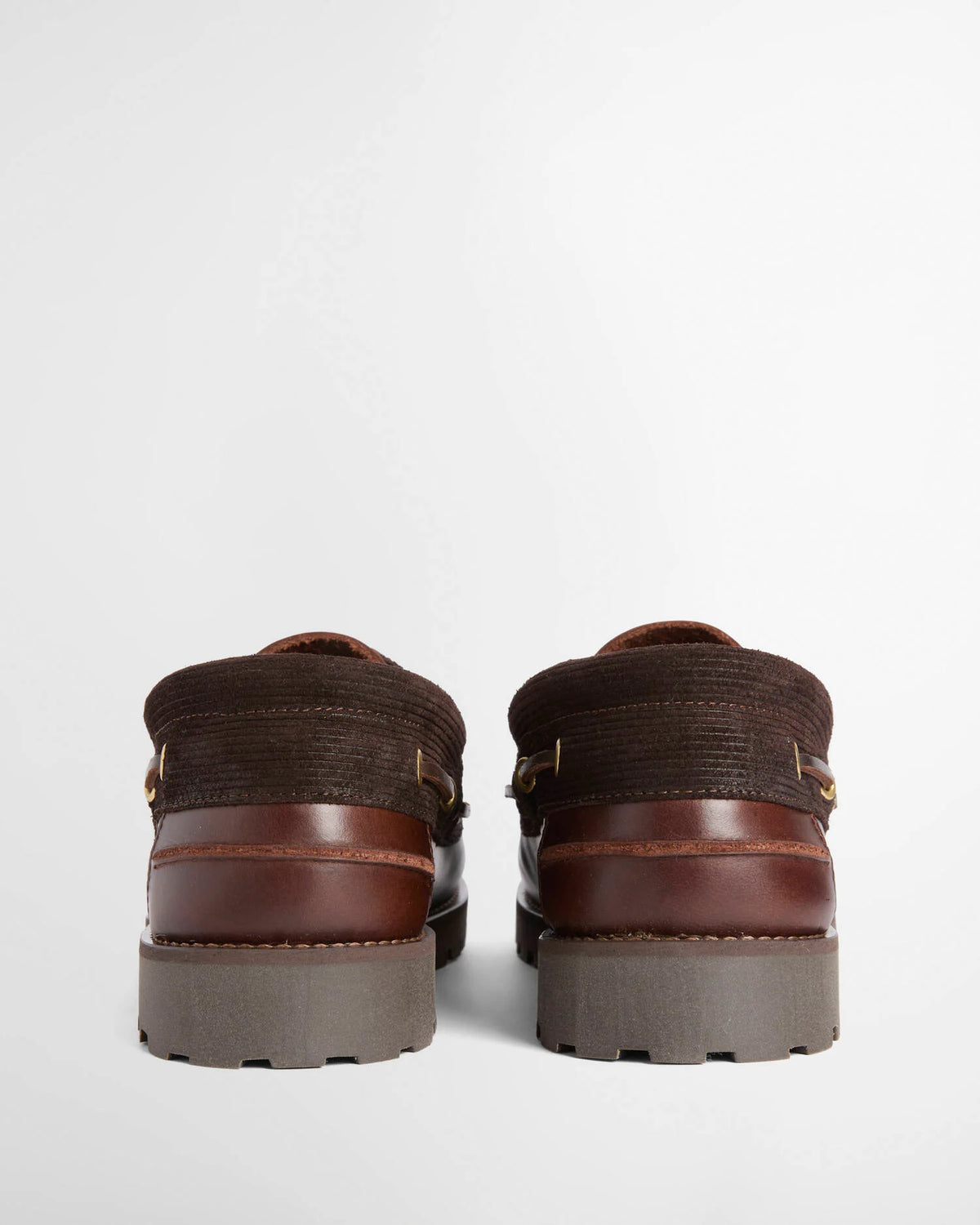 Barbour Shoes Man Deck Boat Dk Brown Cord