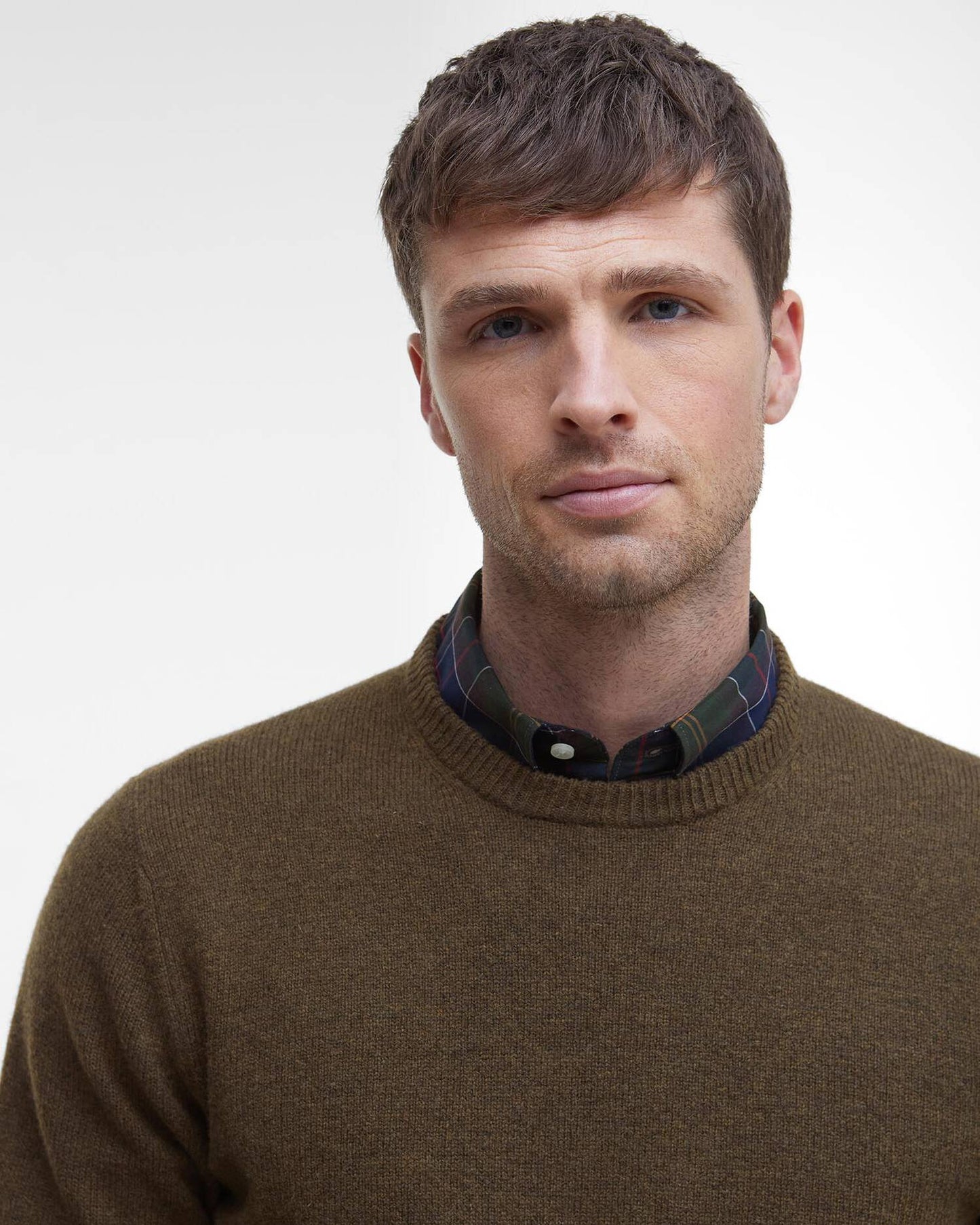Barbour Sweater Man Ess Willow Green