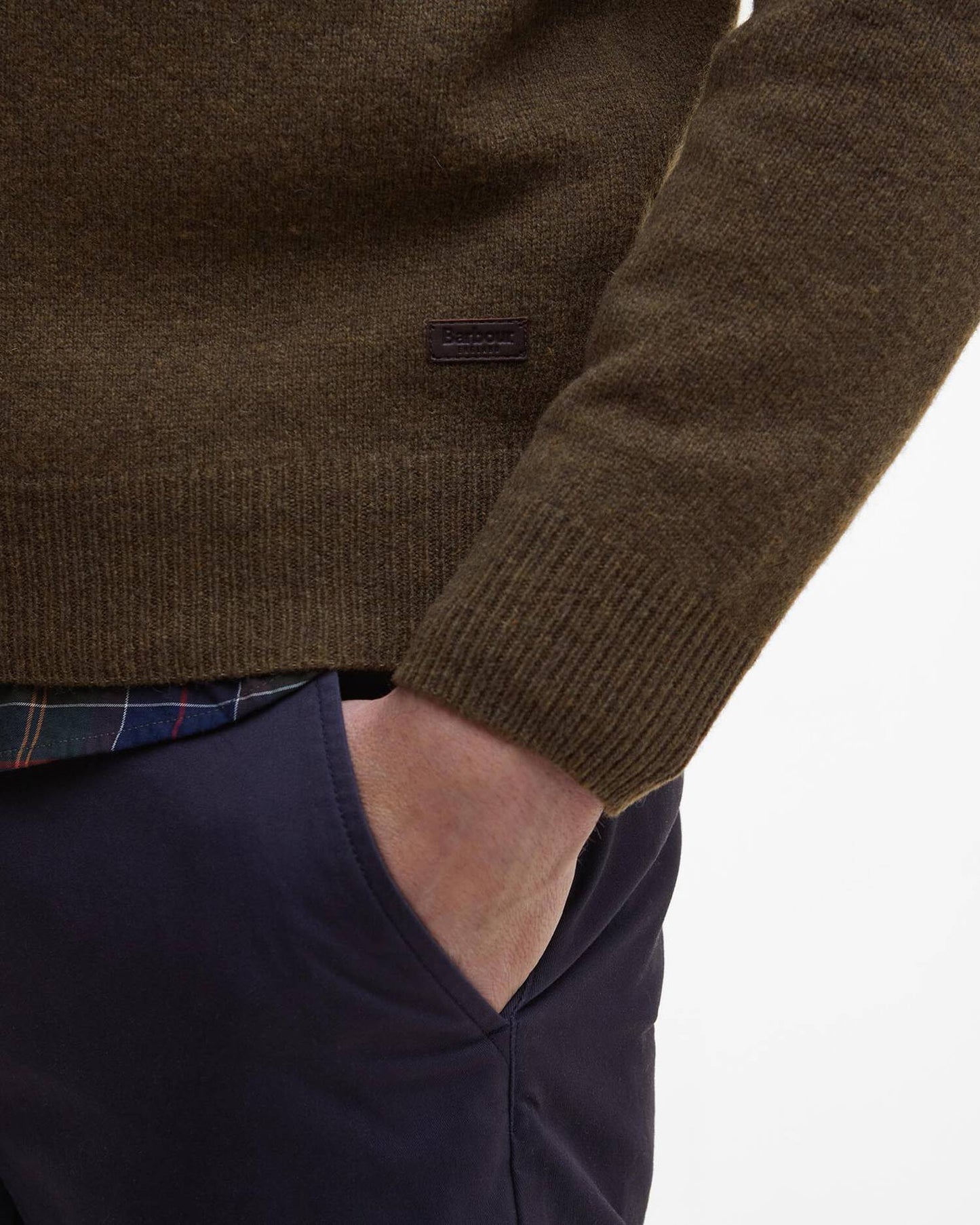 Barbour Sweater Man Ess Willow Green