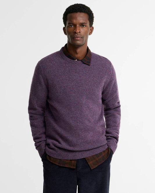 Barbour Sweater Man Ess Grape