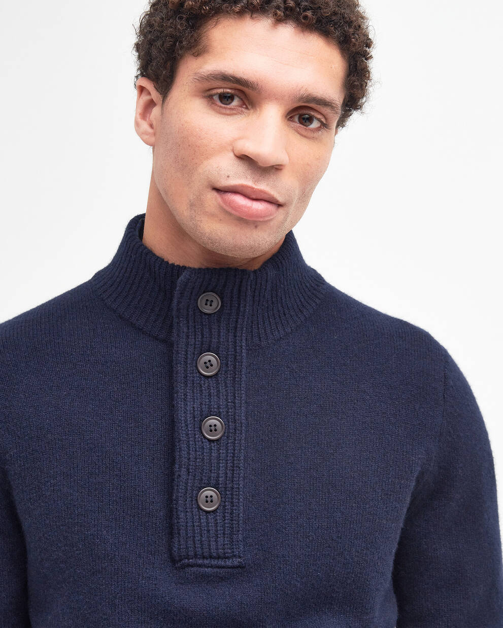 Barbour Sweater Man Knitwear Zip II Navy