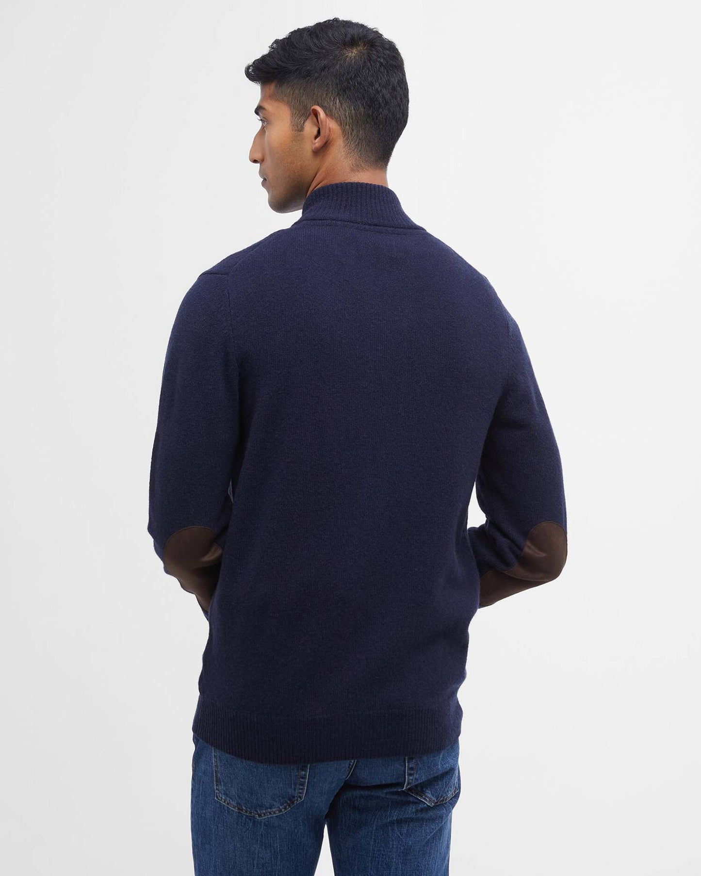 Barbour Sweater Man Knitwear Zip Navy