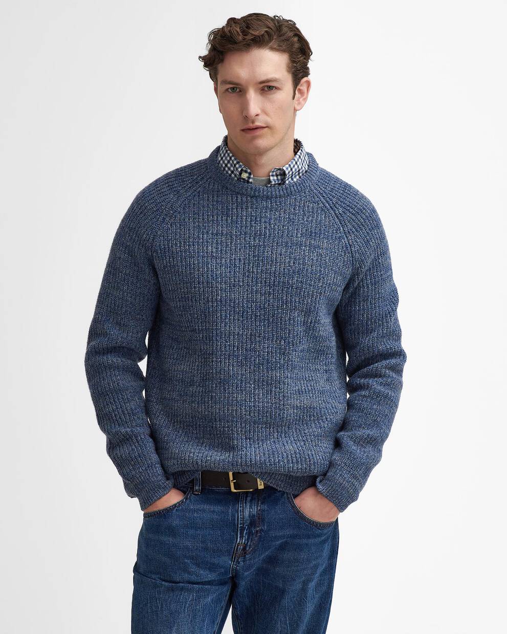 Barbour Sweater Man Horseford Navy
