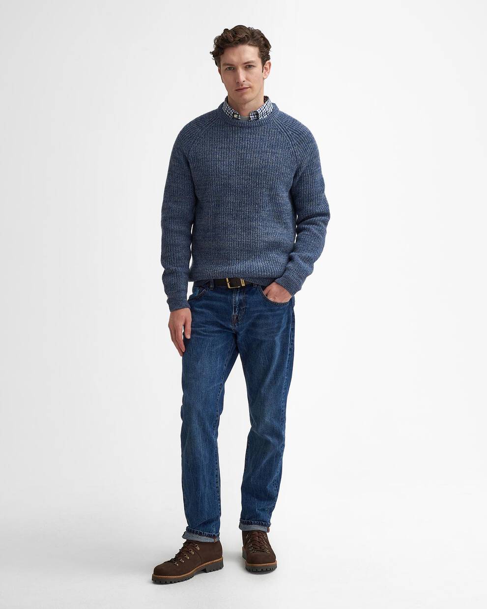 Barbour Sweater Man Horseford Navy