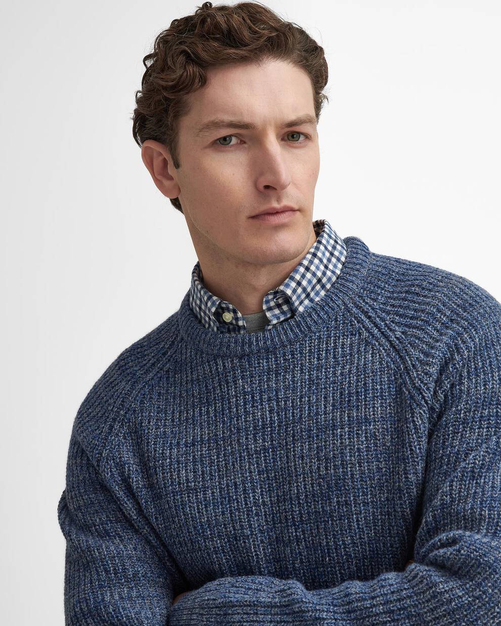 Barbour Sweater Man Horseford Navy