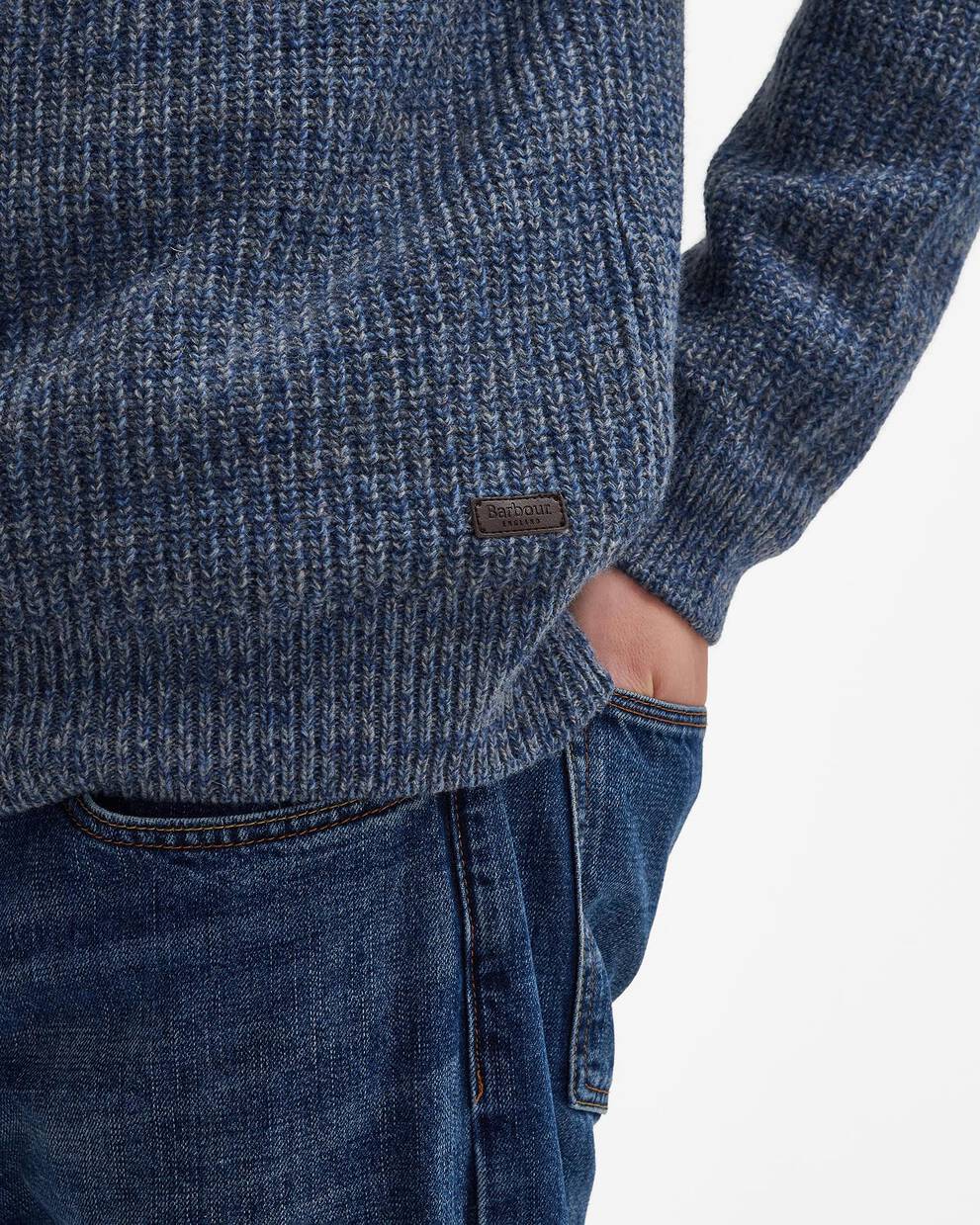 Barbour Sweater Man Horseford Navy