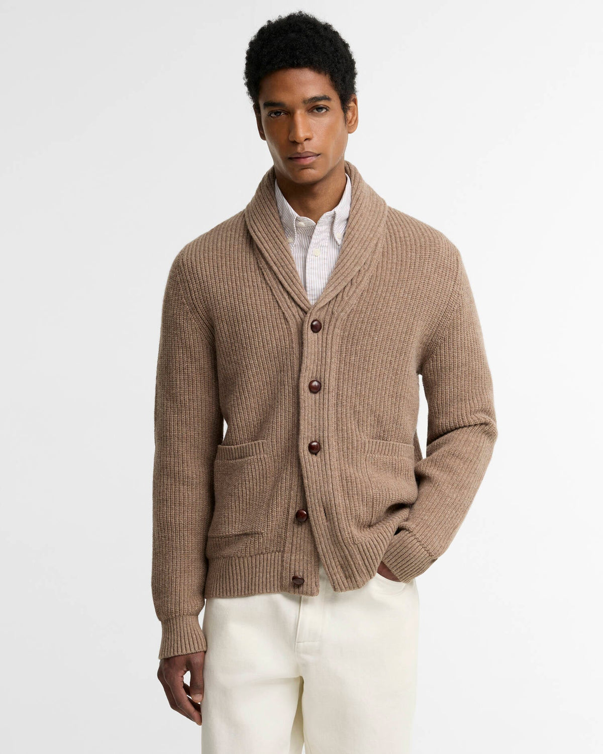 Barbour Sweater Man Hartland KC Stone