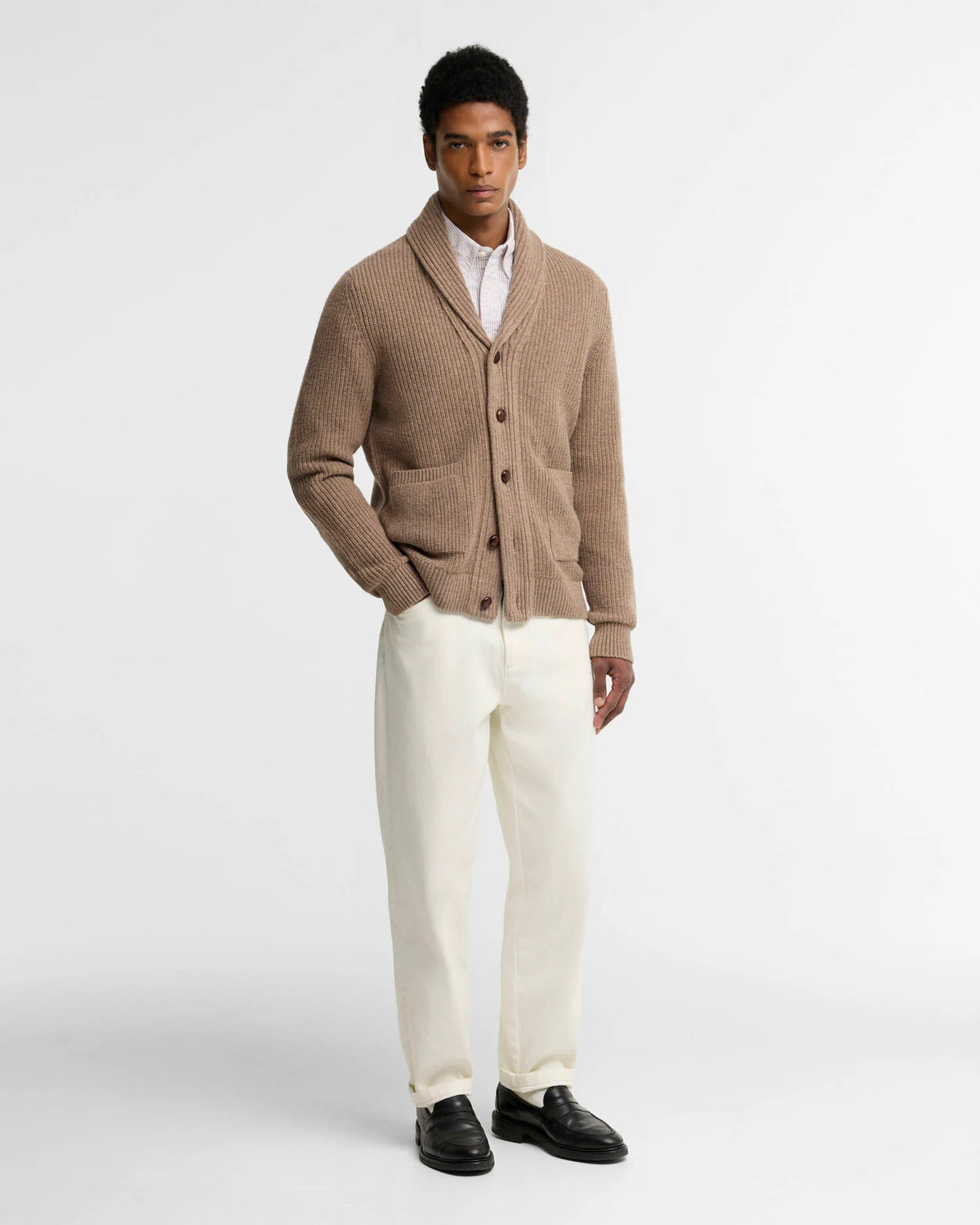 Barbour Sweater Man Hartland KC Stone