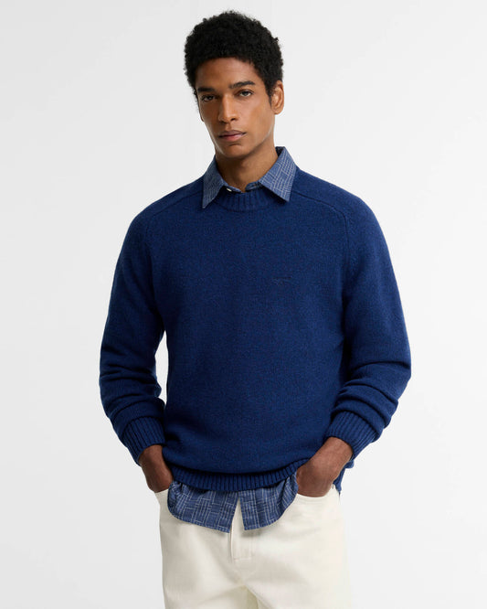 Barbour Sweater Man Town Inky Blue