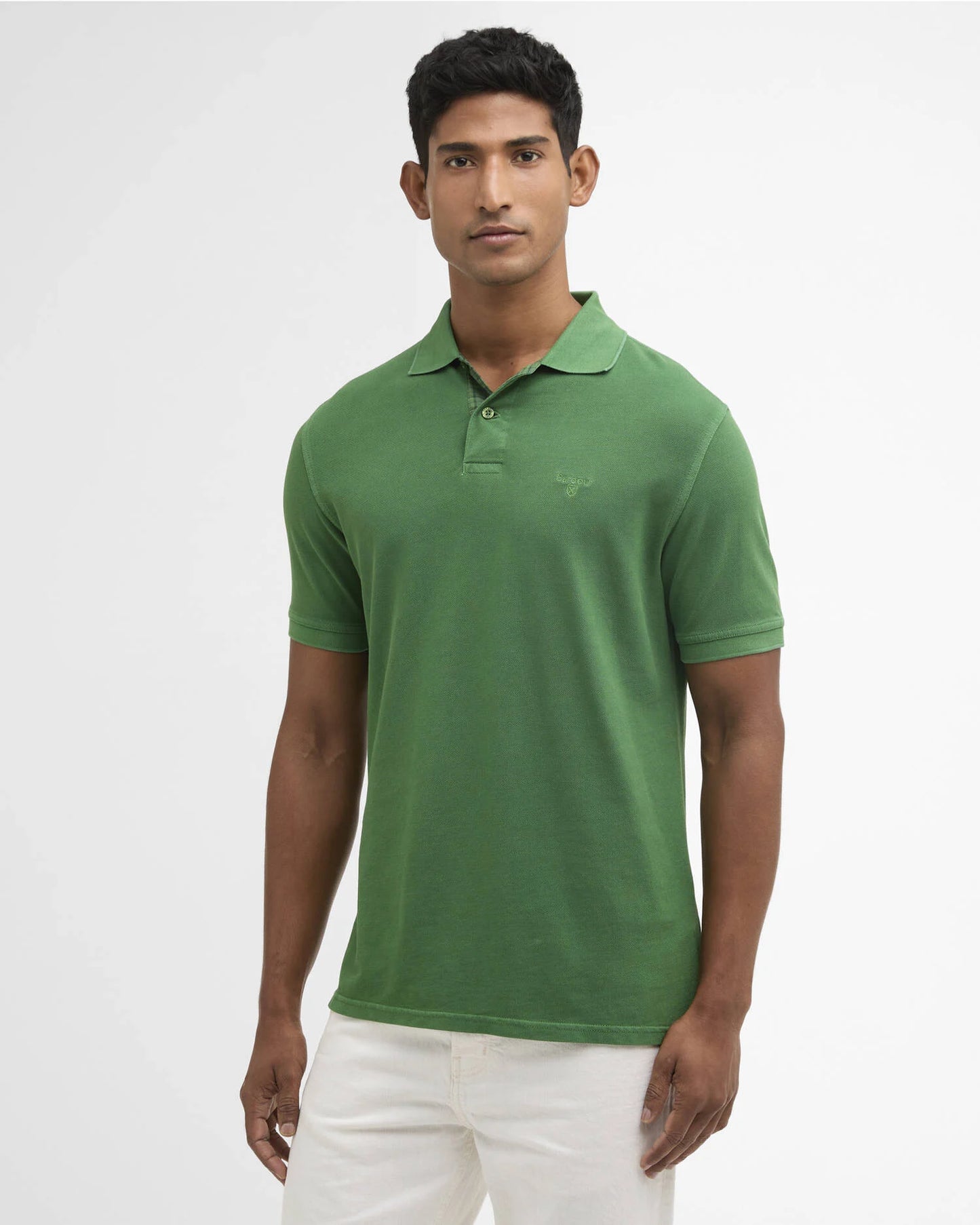 Barbour T-Shirt Man Polo Washed Green