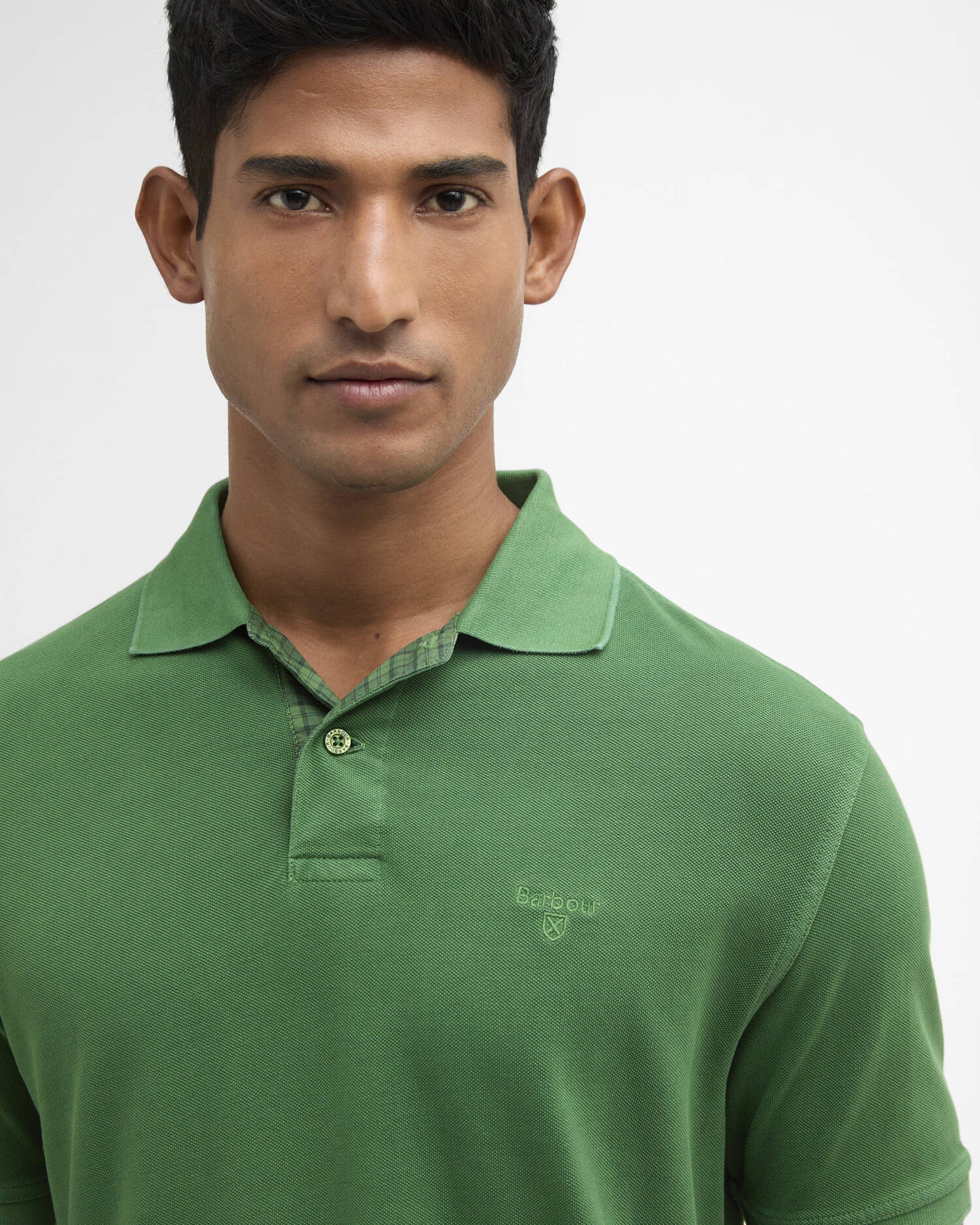 Barbour T-Shirt Man Polo Washed Green