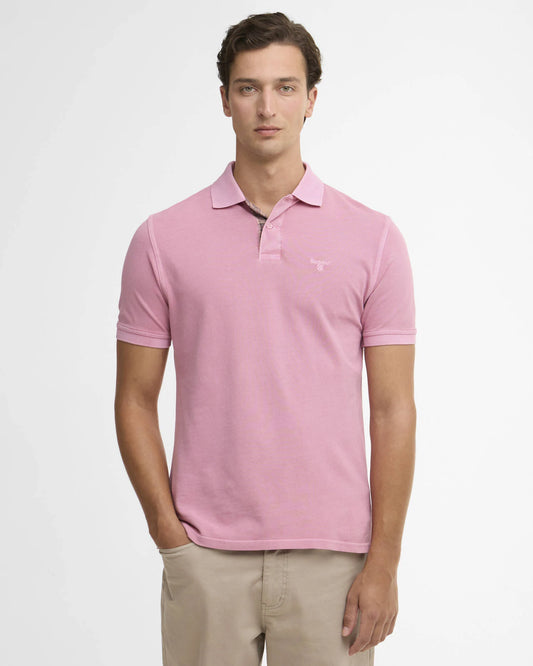 Barbour T-Shirt Man Polo Washed Pink