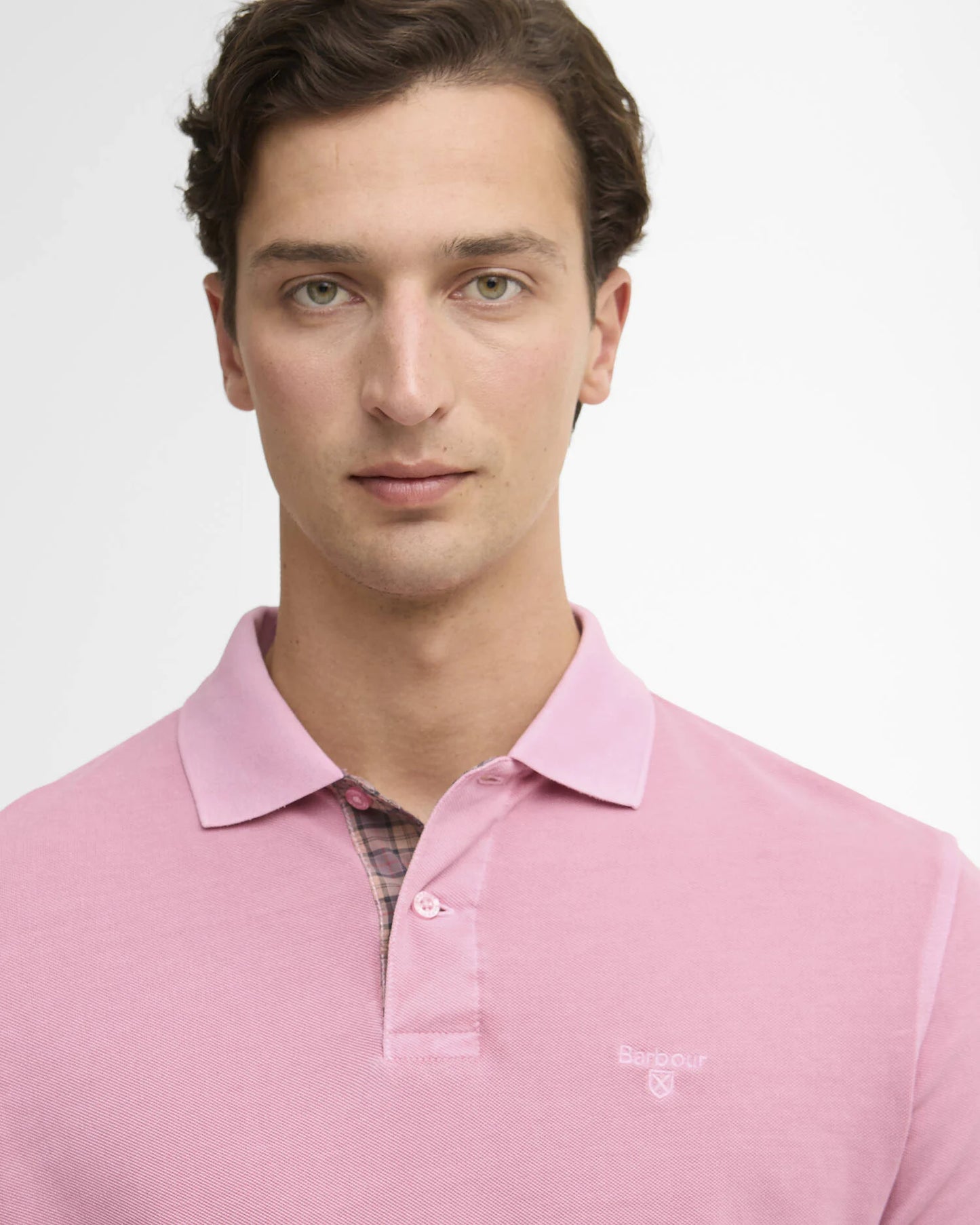 Barbour T-Shirt Man Polo Washed Pink
