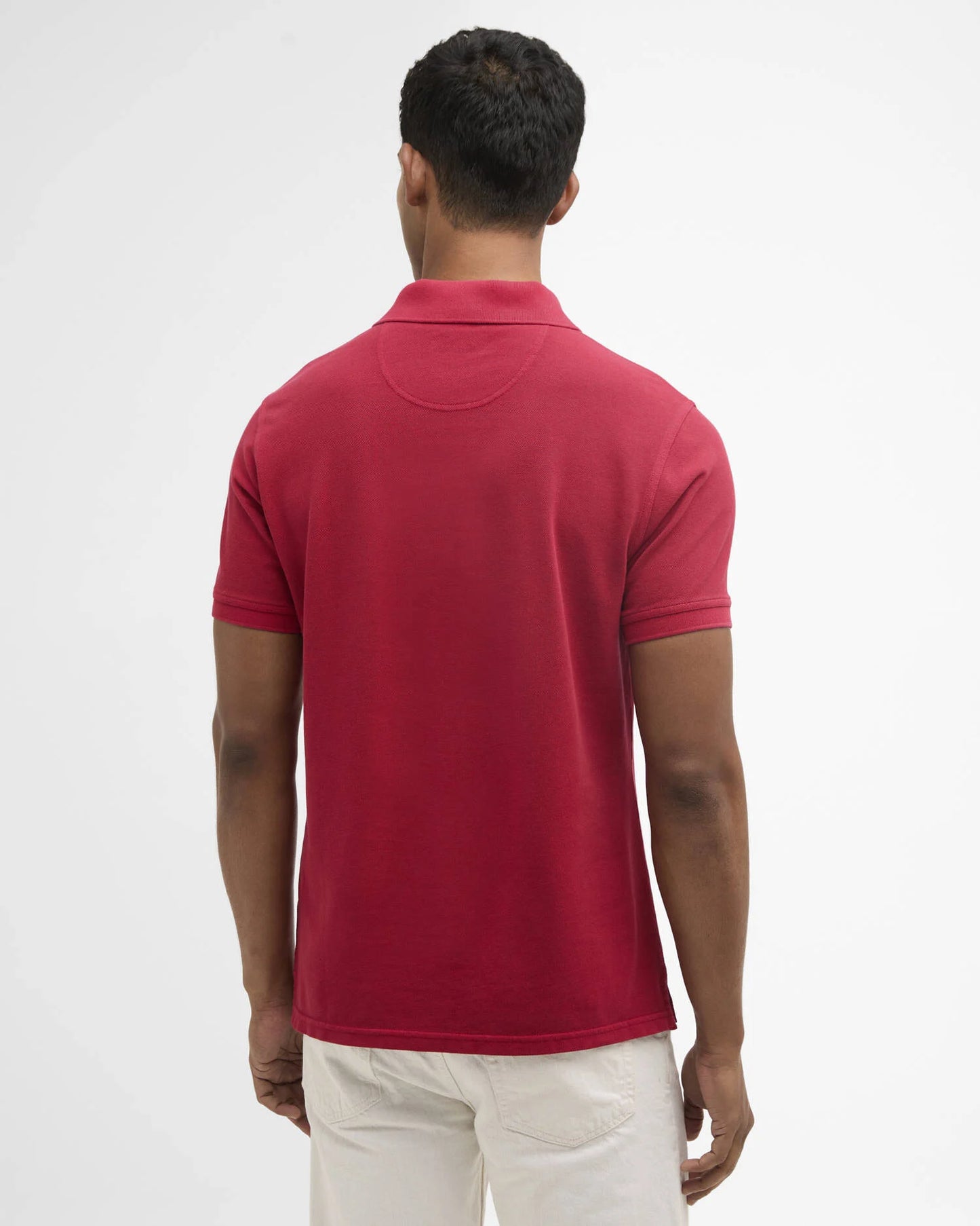 Barbour T-Shirt Man Polo Washed Red