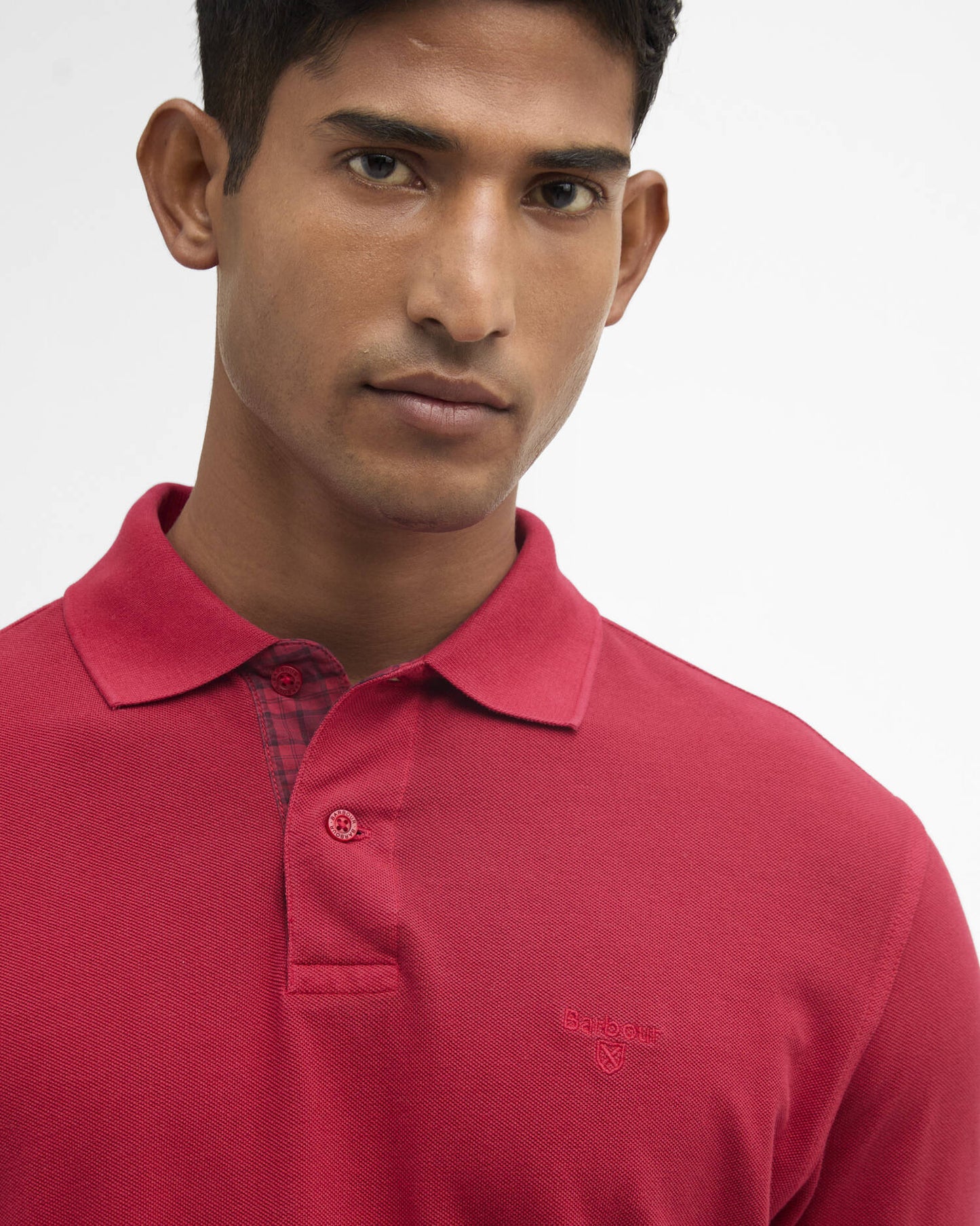 Barbour T-Shirt Man Polo Washed Red