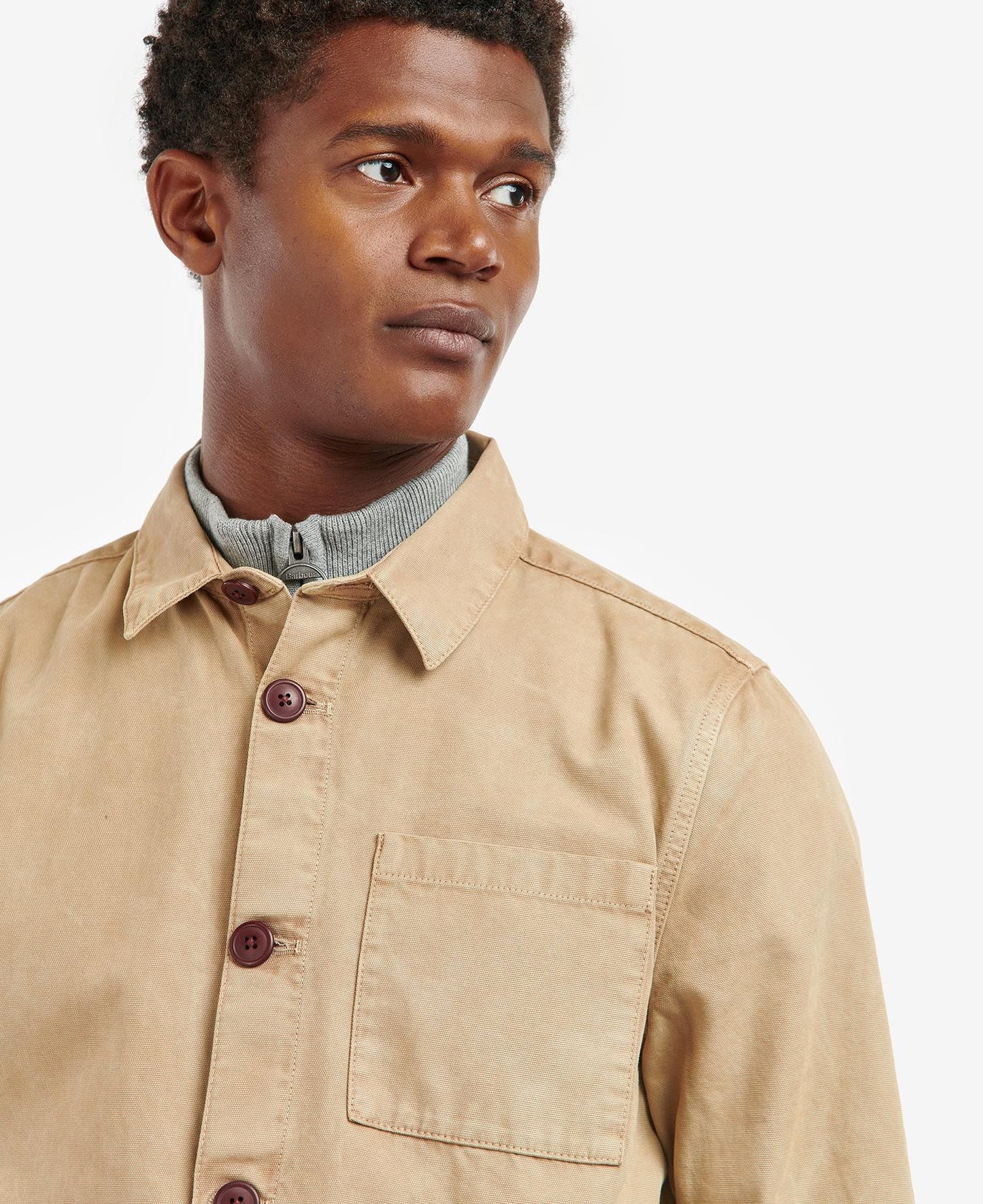 Barbour Jacket Man Overshirt Washed Cotton