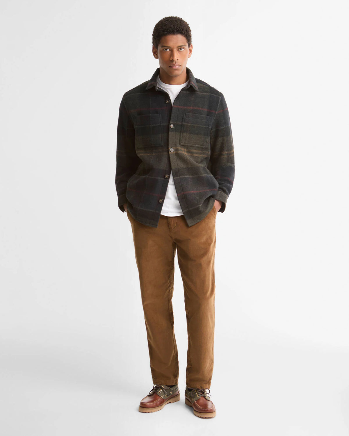 Barbour Shirt Man Woodlane OS Shadow Classic Tartan