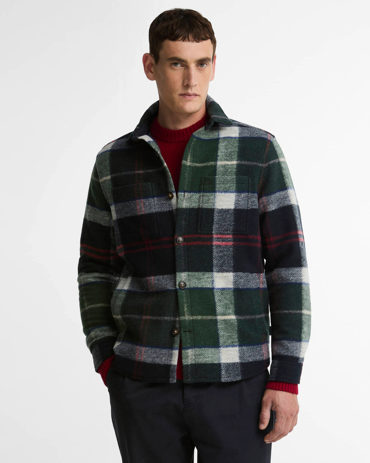 Barbour Shirt Man Woodlane OS Evergreen Tartan