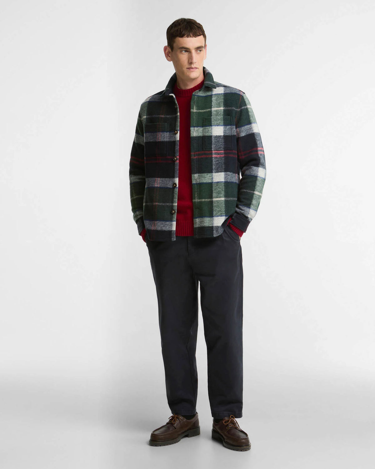Barbour Shirt Man Woodlane OS Evergreen Tartan