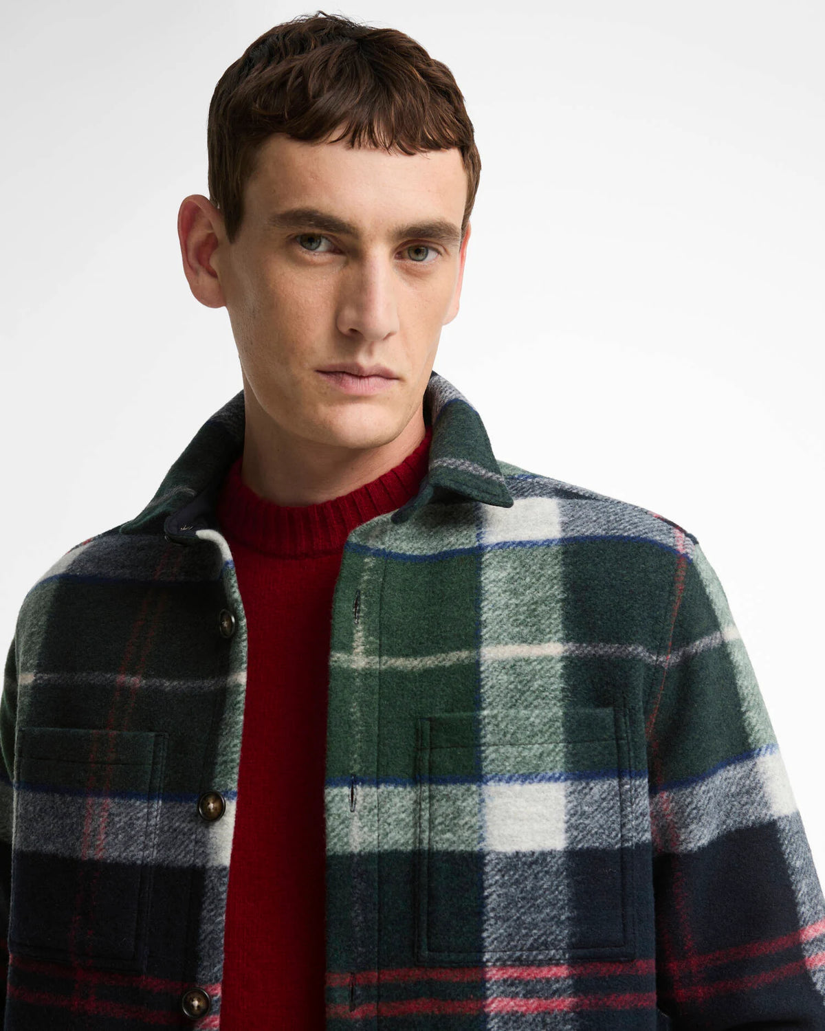 Barbour Shirt Man Woodlane OS Evergreen Tartan