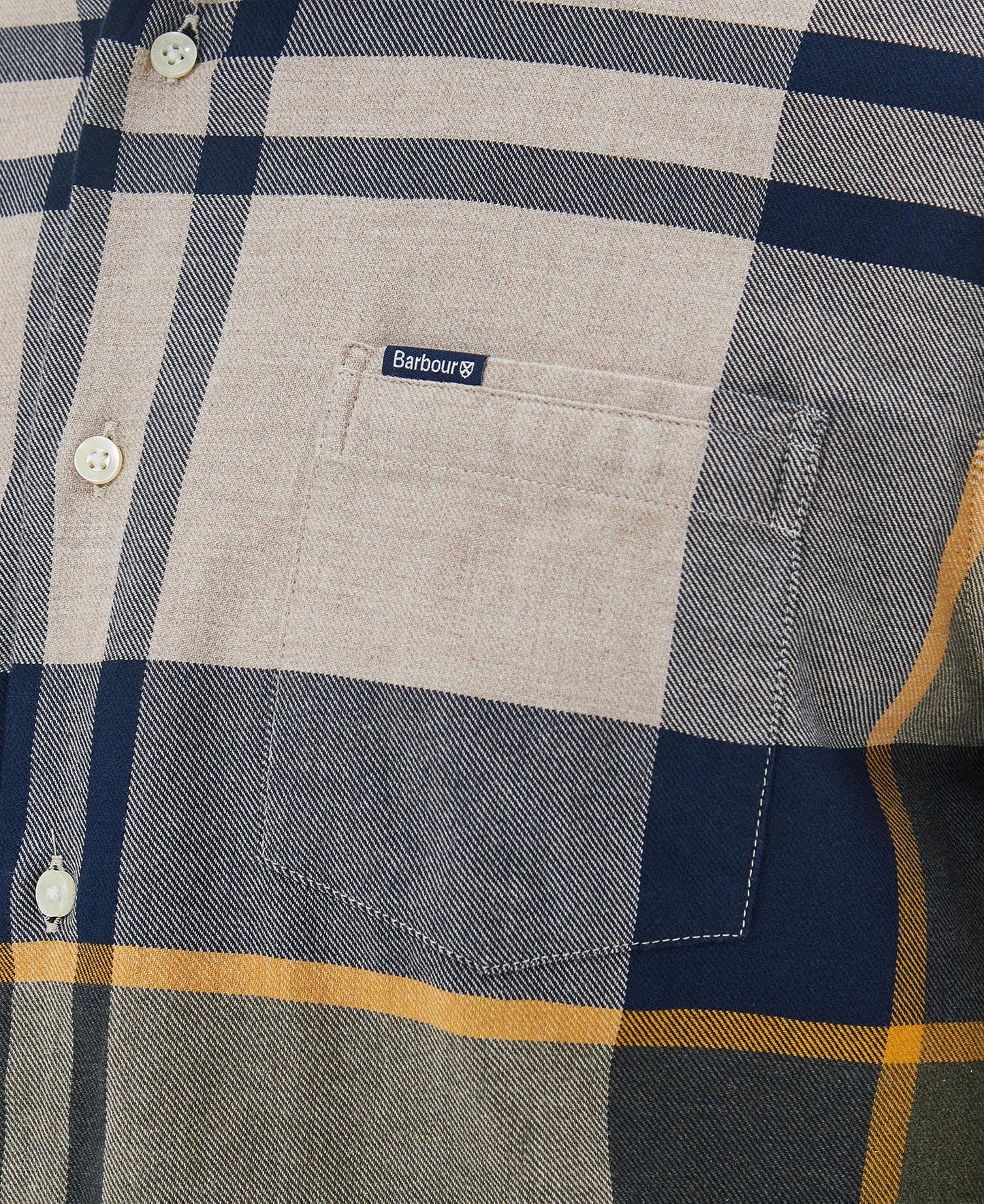 Barbour Shirt Man Dunoon Tailored Forest Mist