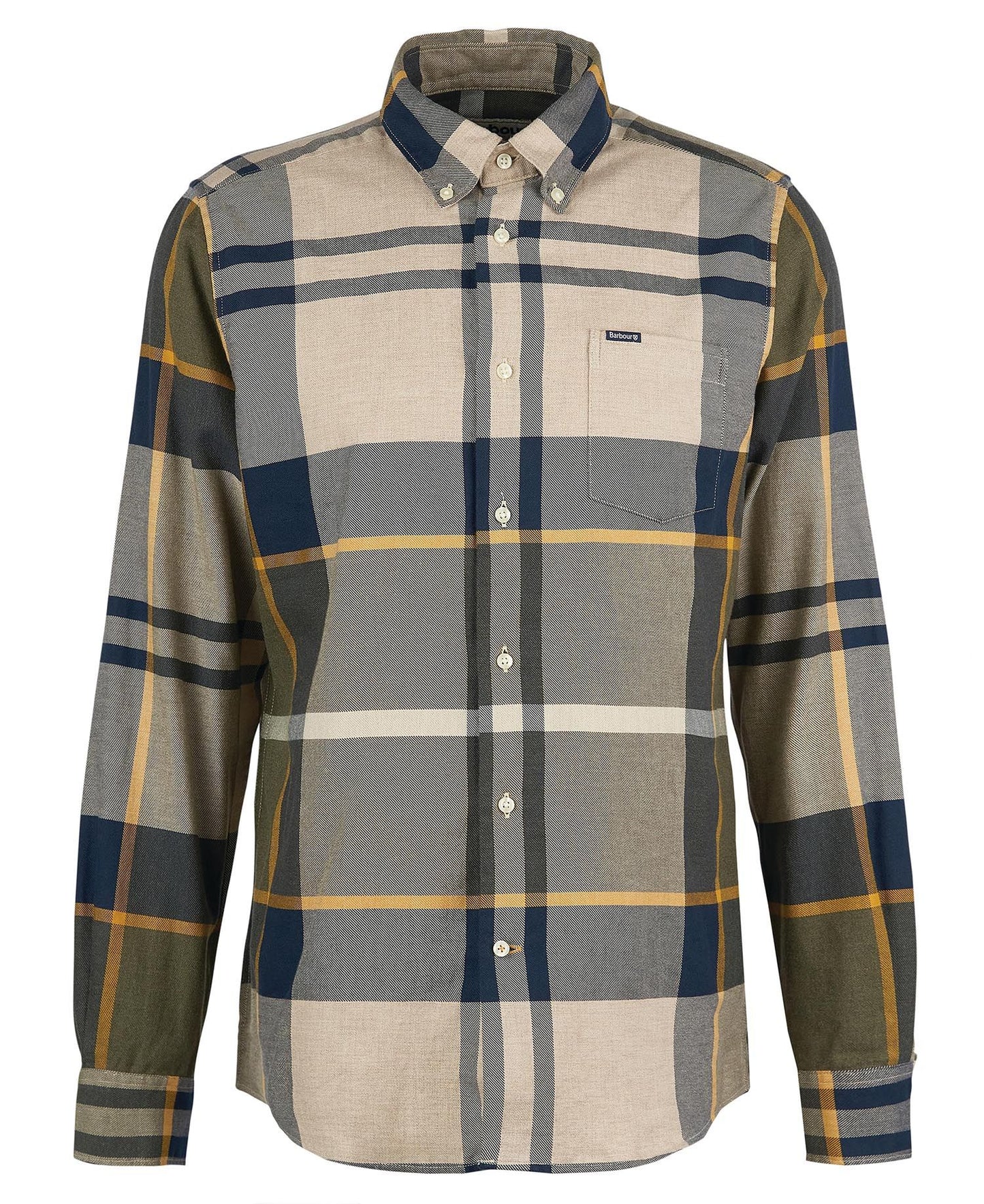 Barbour Shirt Man Dunoon Tailored Forest Mist