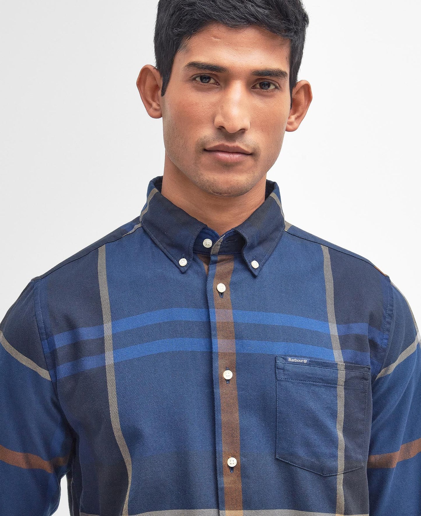 Barbour Shirt Man Dunoon Tailored Midnight