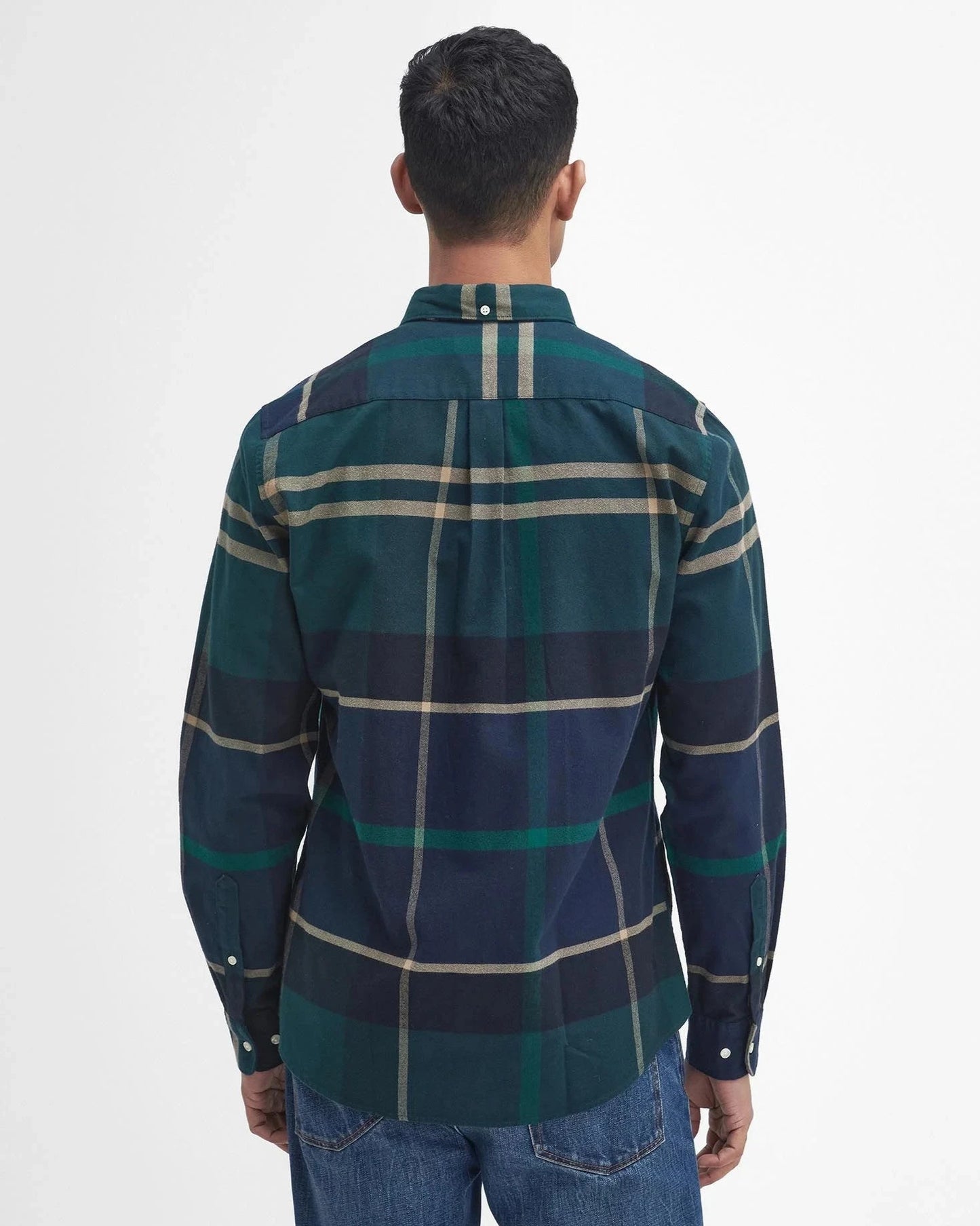 Barbour Shirt Man Iceloch Tailored Green Loch