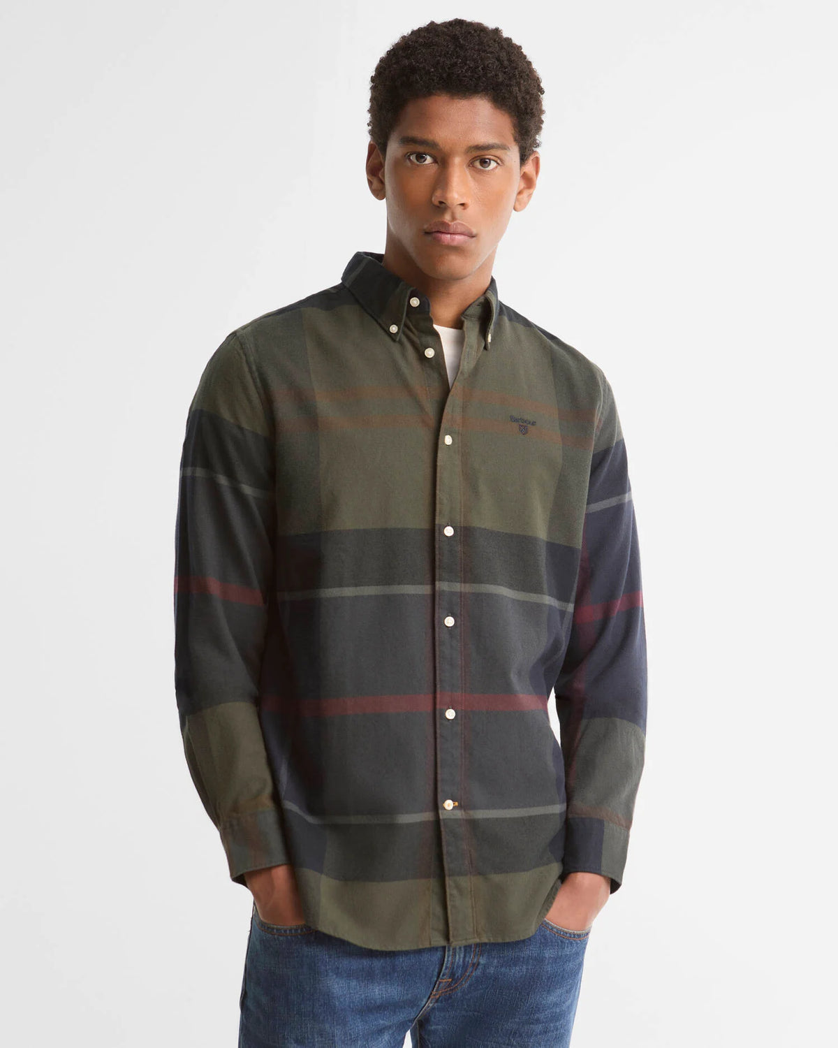Barbour Shirt Man Iceloch Tailored Shadow Classic Tartan