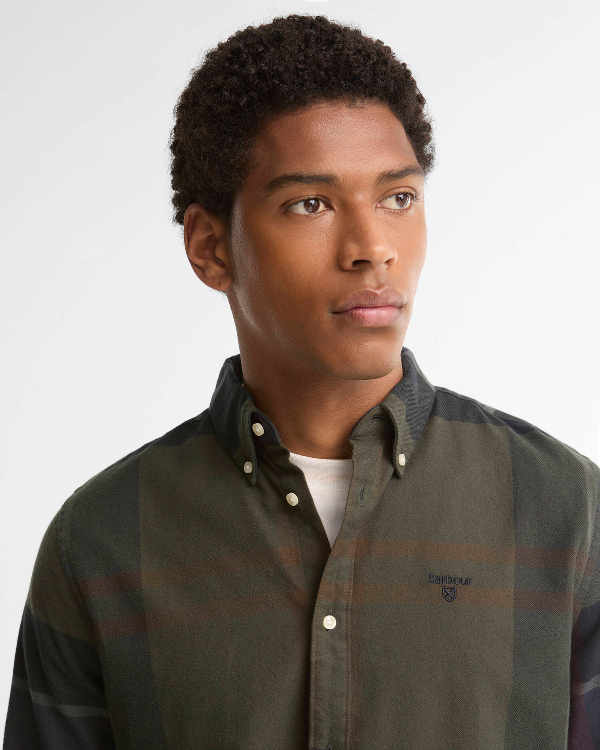 Barbour Shirt Man Iceloch Tailored Shadow Classic Tartan