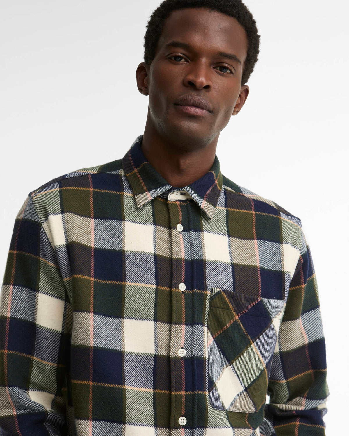 Barbour Shirt Man Bannock Olive